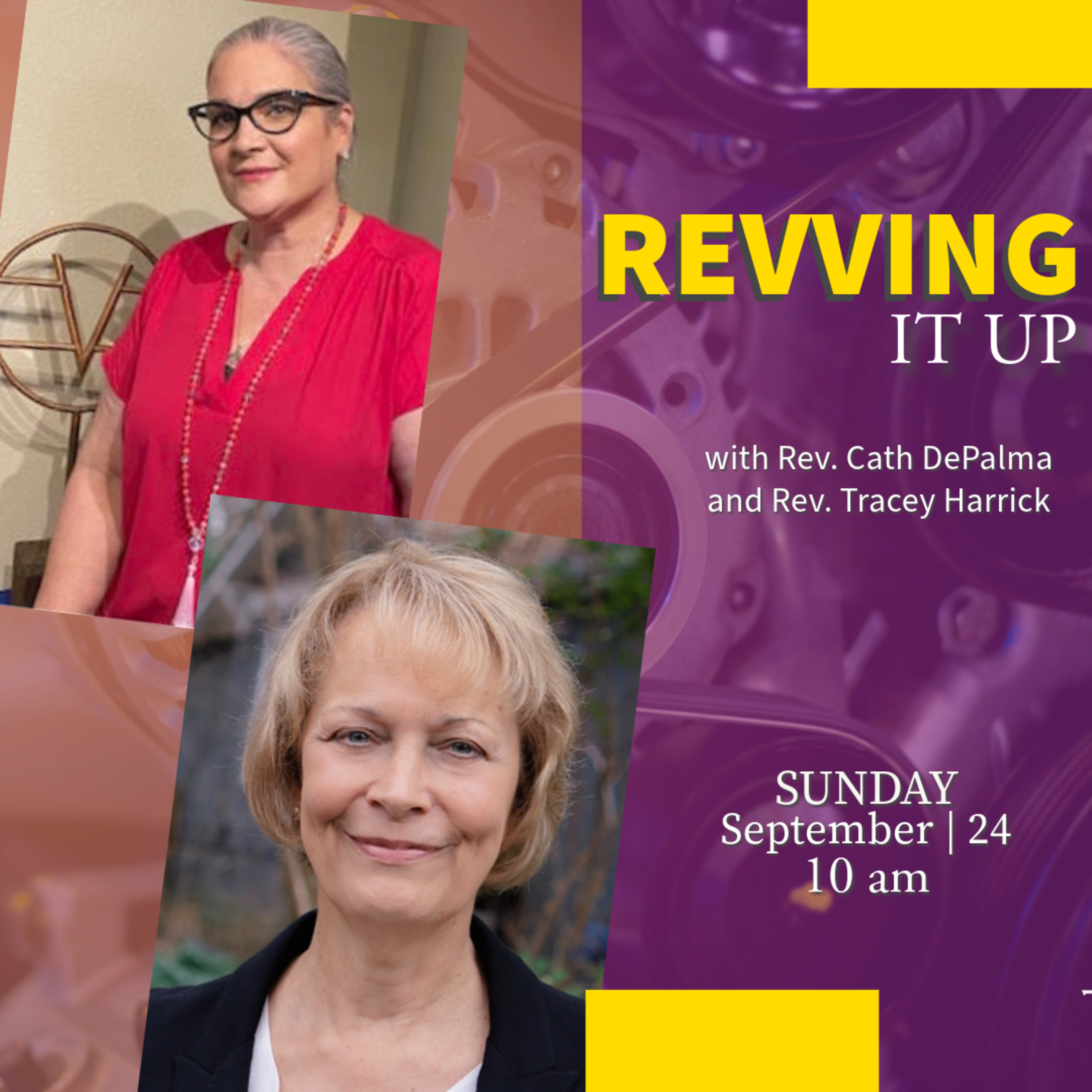 Revs. Cath DePalma and Tracey Harrick - Revving it Up episode artwork