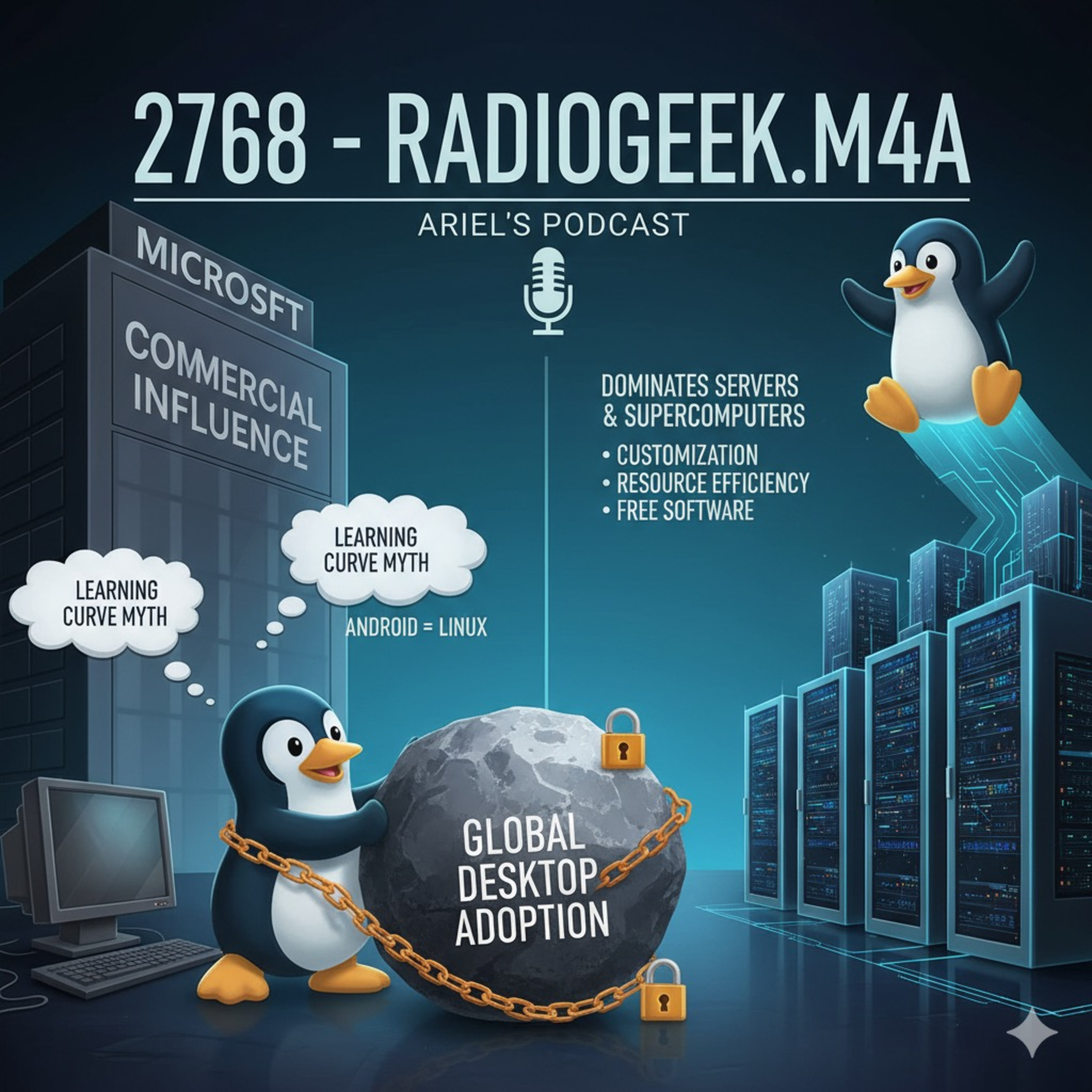 #Radiogeek - Hablemos de Linux y porque no domina el mercado de consumo - Nro 2768 episode artwork