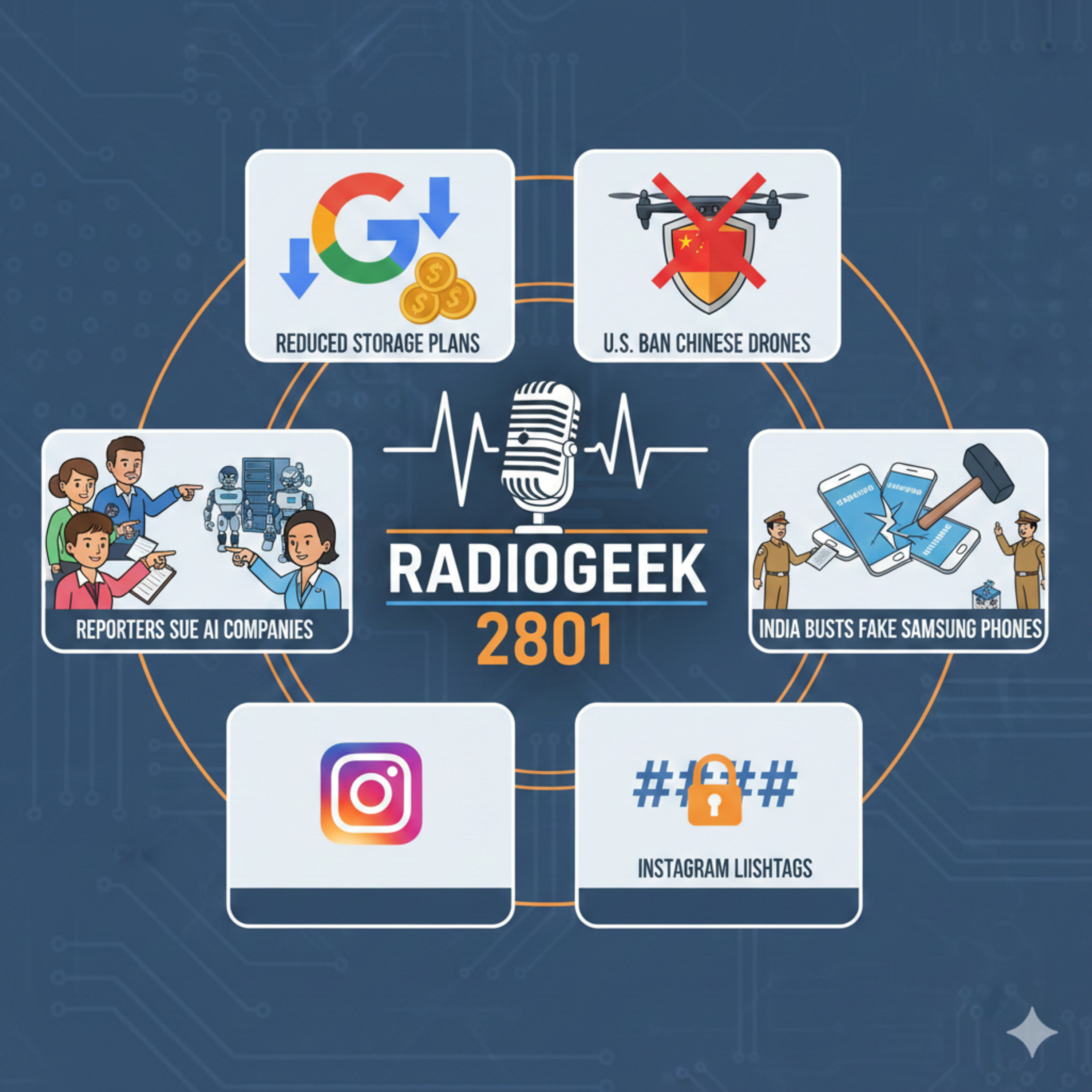 Radiogeek 2801 - La policía de la India desmantela fabricación de teléfonos Samsung falsos episode artwork