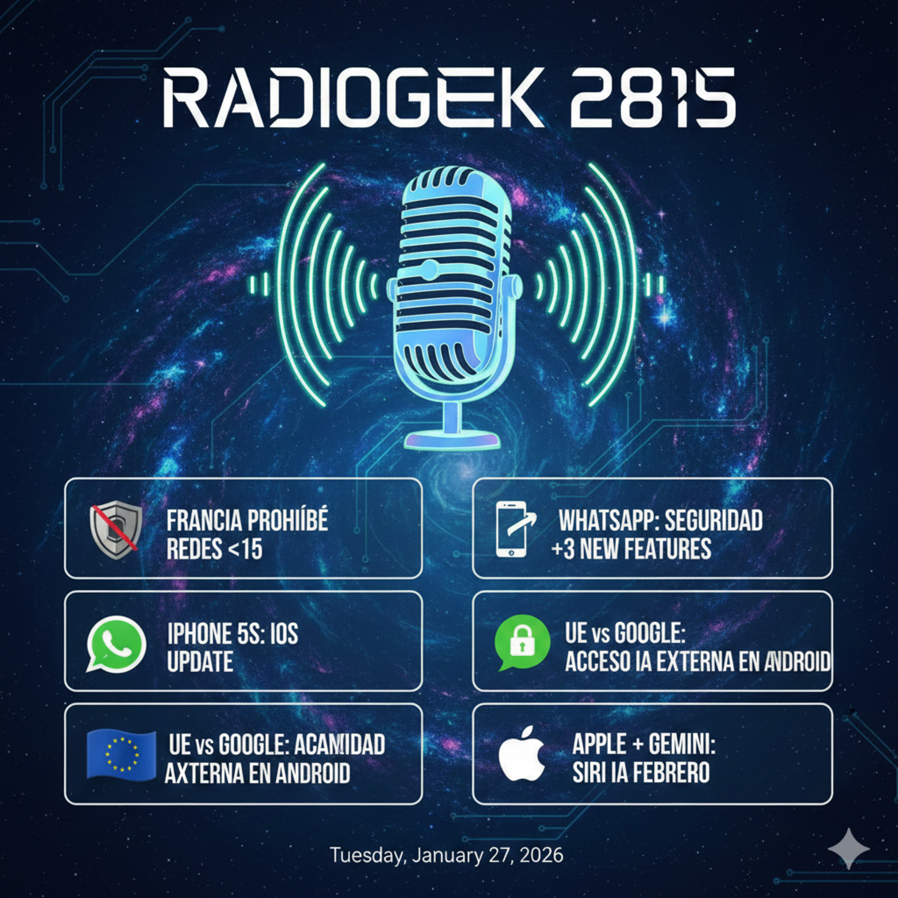 Radiogeek 2815 - Francia quiere prohibir las redes sociales a menores de 15 años episode artwork