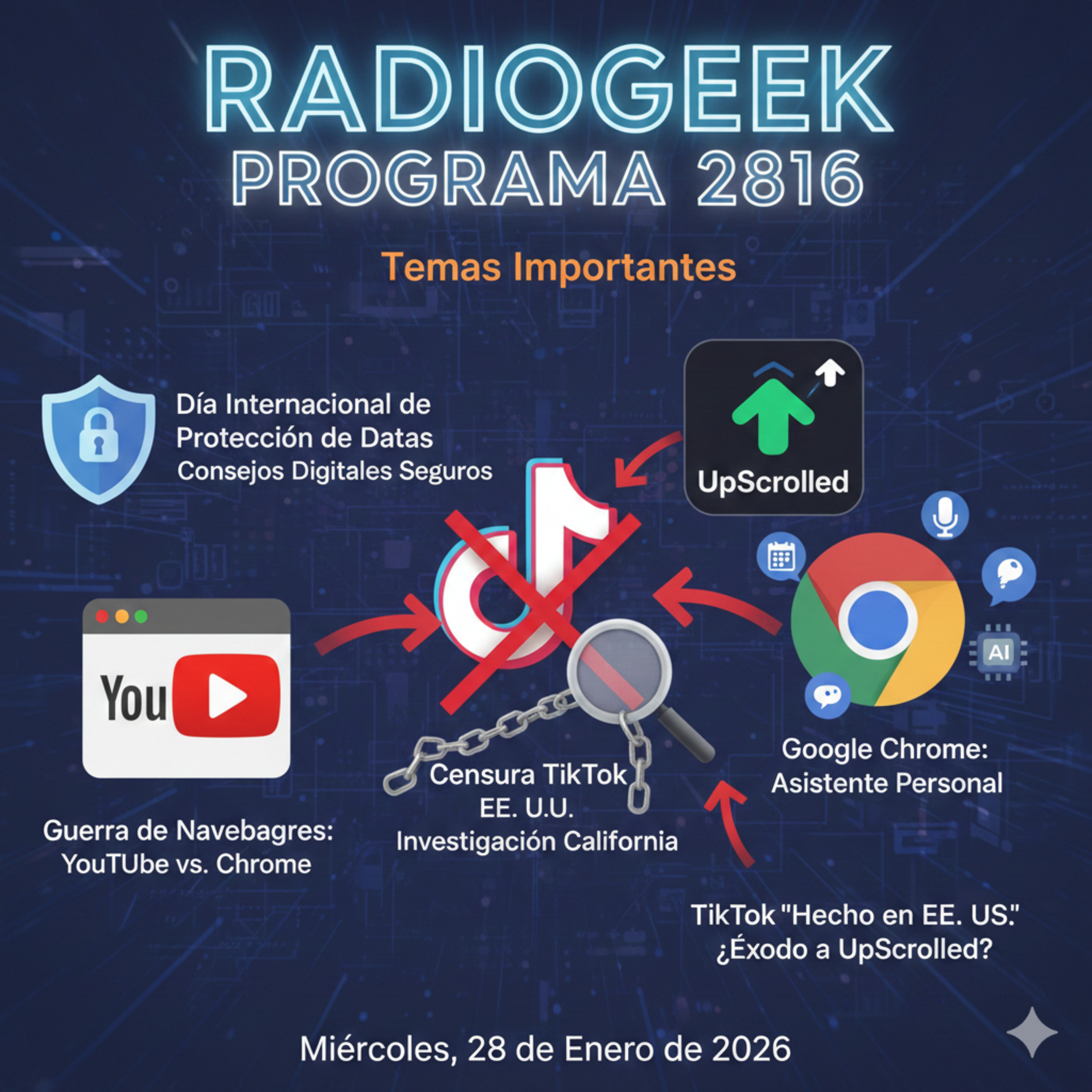 Radiogeek 2816 - Crece la desconfianza con TikTok "hecho en Estados Unidos" episode artwork