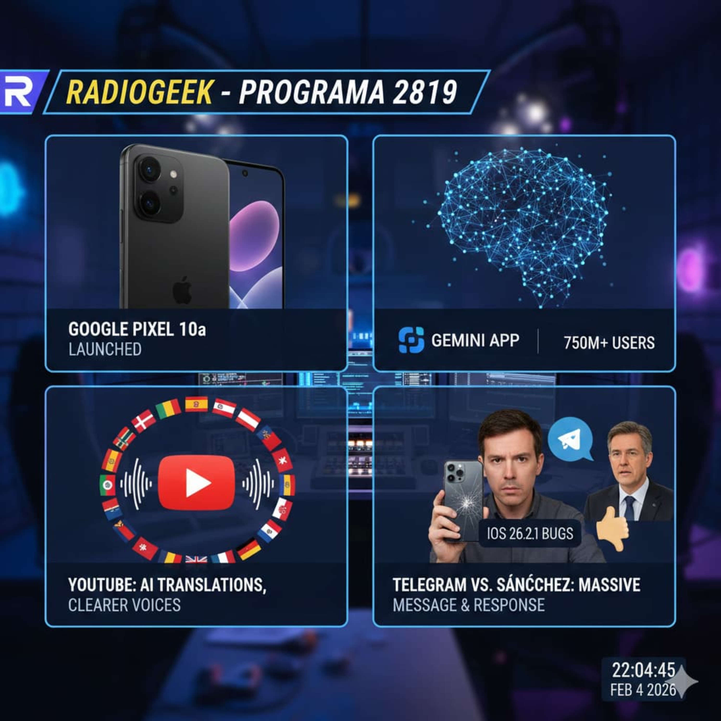 Radiogeek 2819 - CEO de Telegram contra el Presidente de España episode artwork