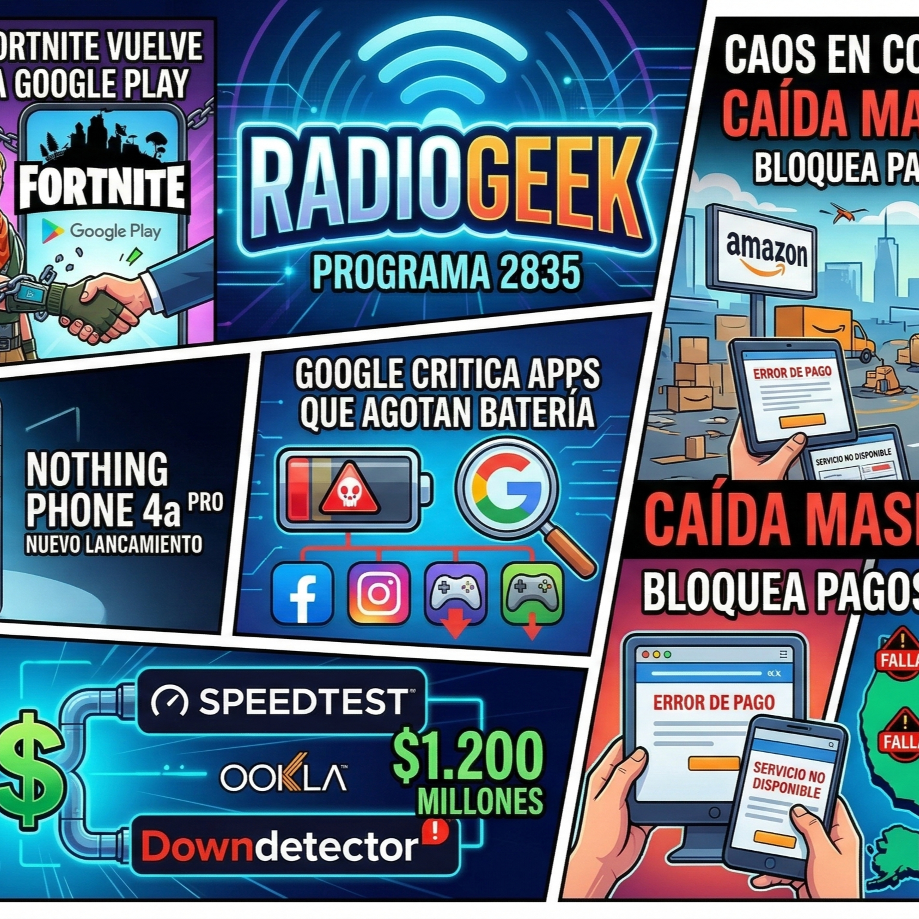 Radiogeek 2835 - Amazon sufre una caída masiva en EE. UU episode artwork