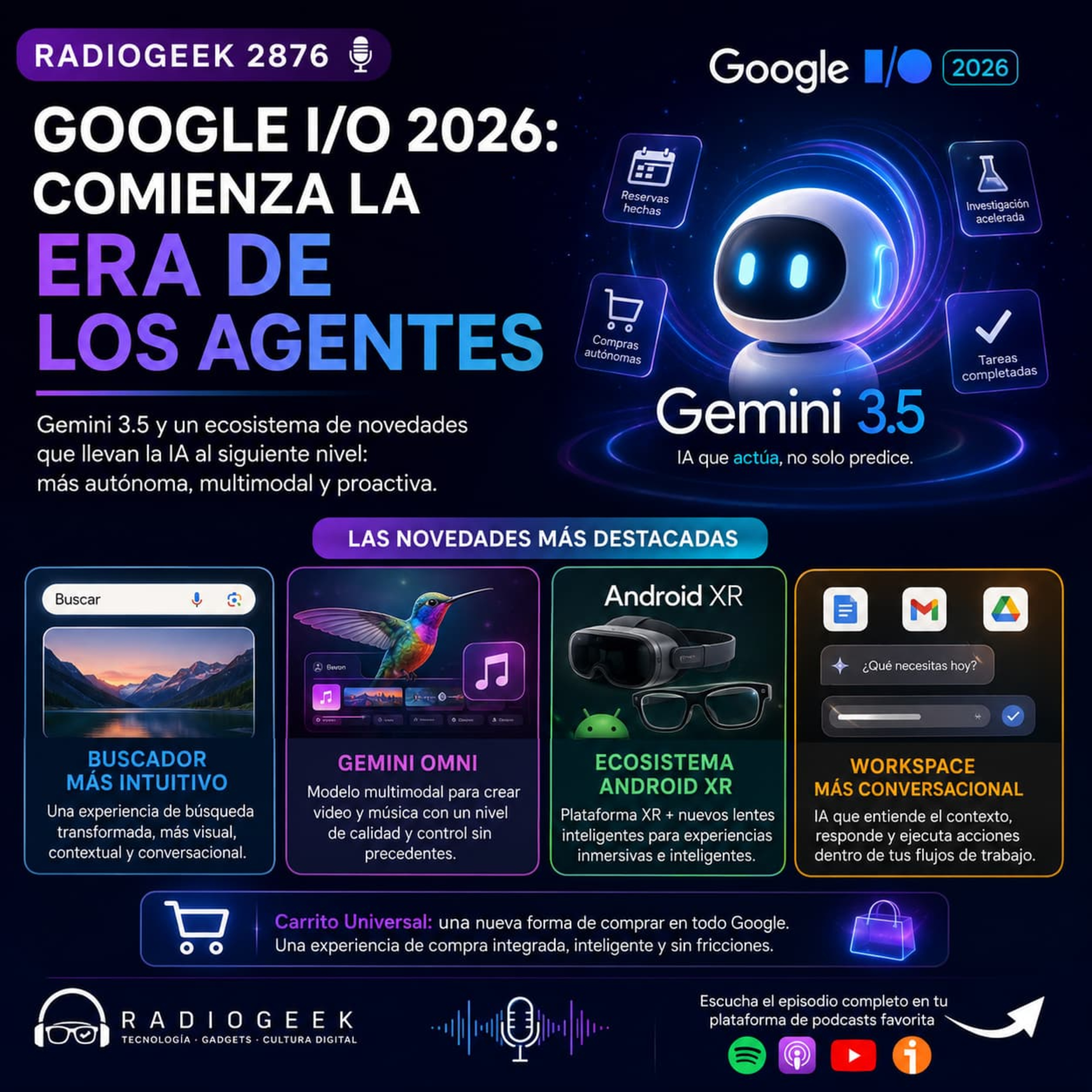 Radiogeek 2876 - Todo sobre el Google I/O 2026 episode artwork