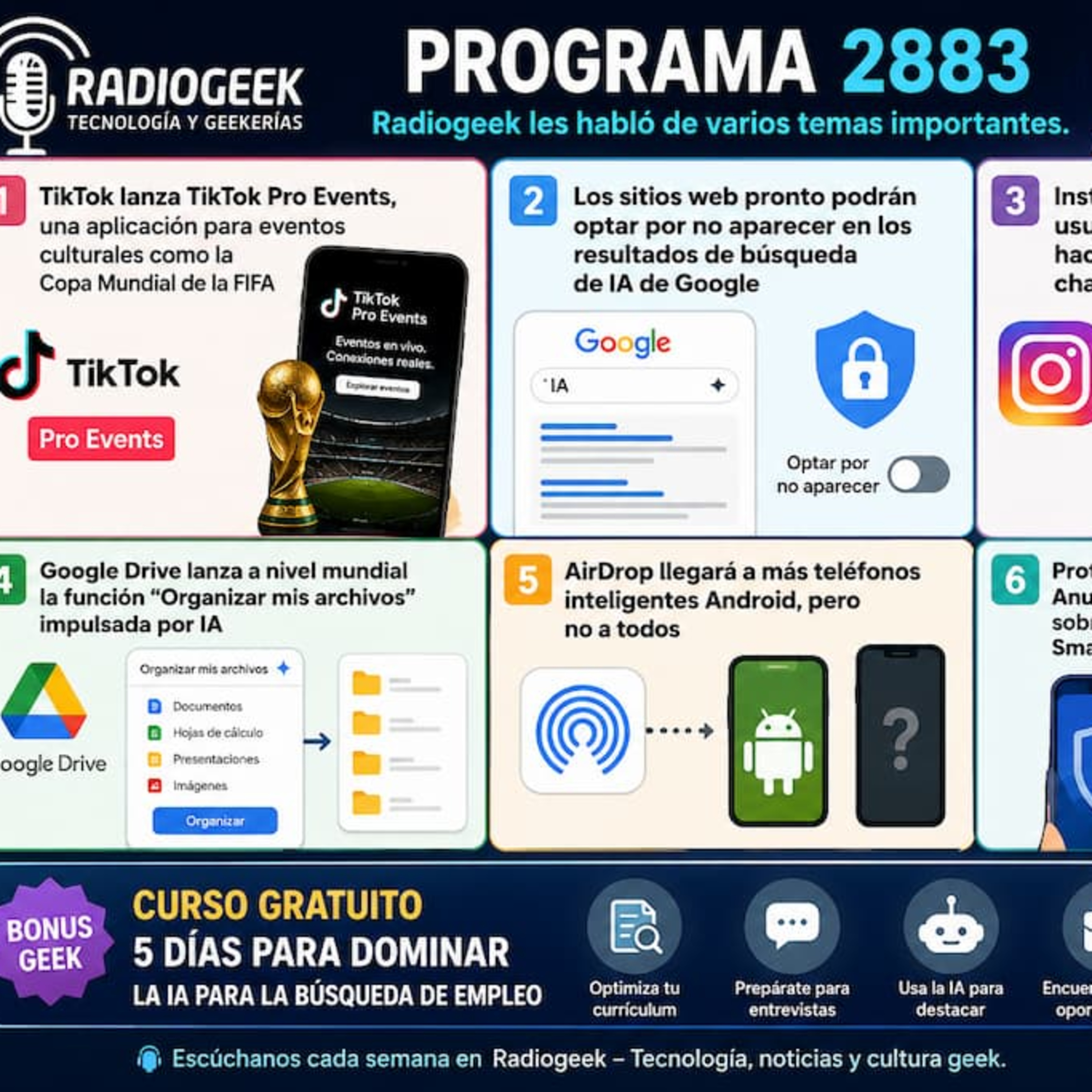 Radiogeek 2883 - AirDrop llegará a más smartphones Android, pero no a todos episode artwork