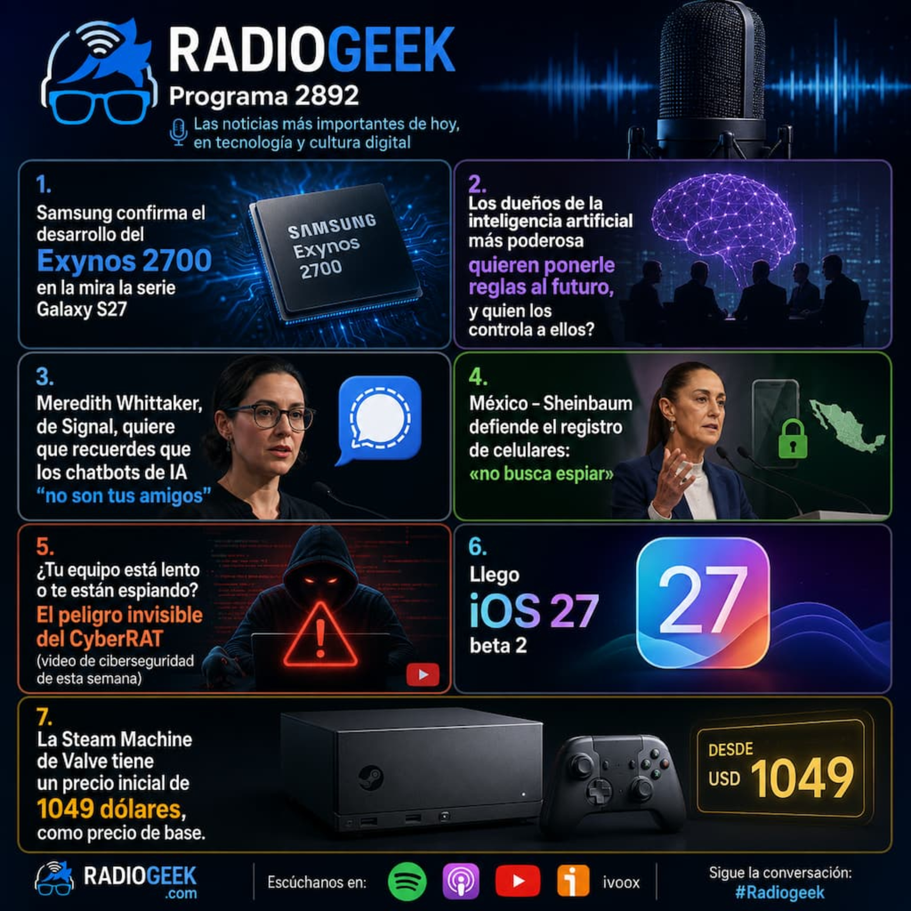 Radiogeek 2892 - Las empresas de IA quieren controlarla, pero ¿quien los controla a ellos? episode artwork