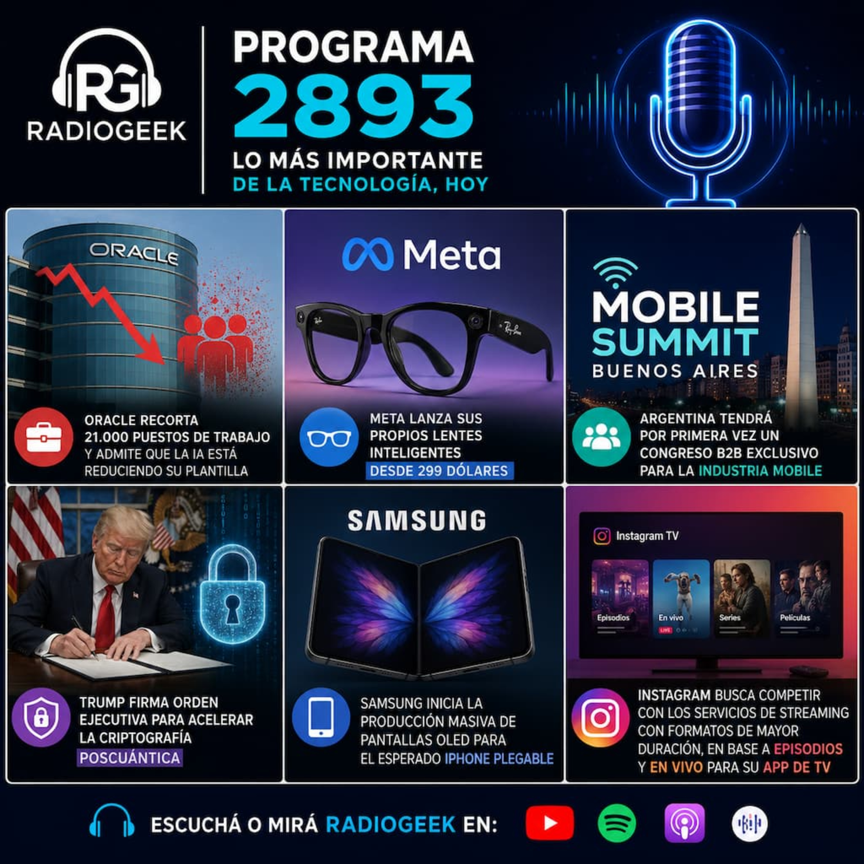 Radiogeek 2893 - Oracle despide 21.000 trabajadores por la IA episode artwork