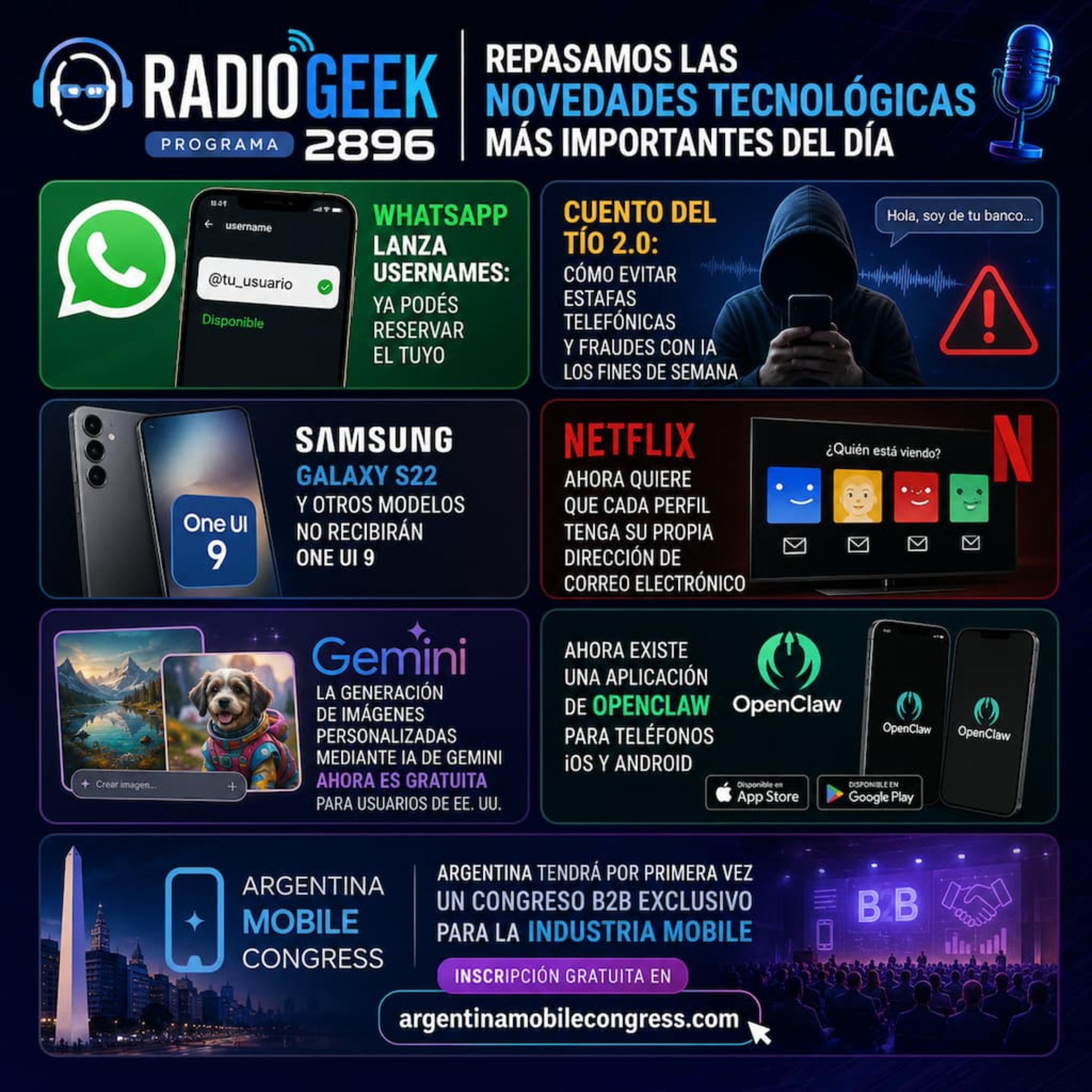 Radiogeek 2896 - Ya podés reservar tu nickname en WhatsApp episode artwork
