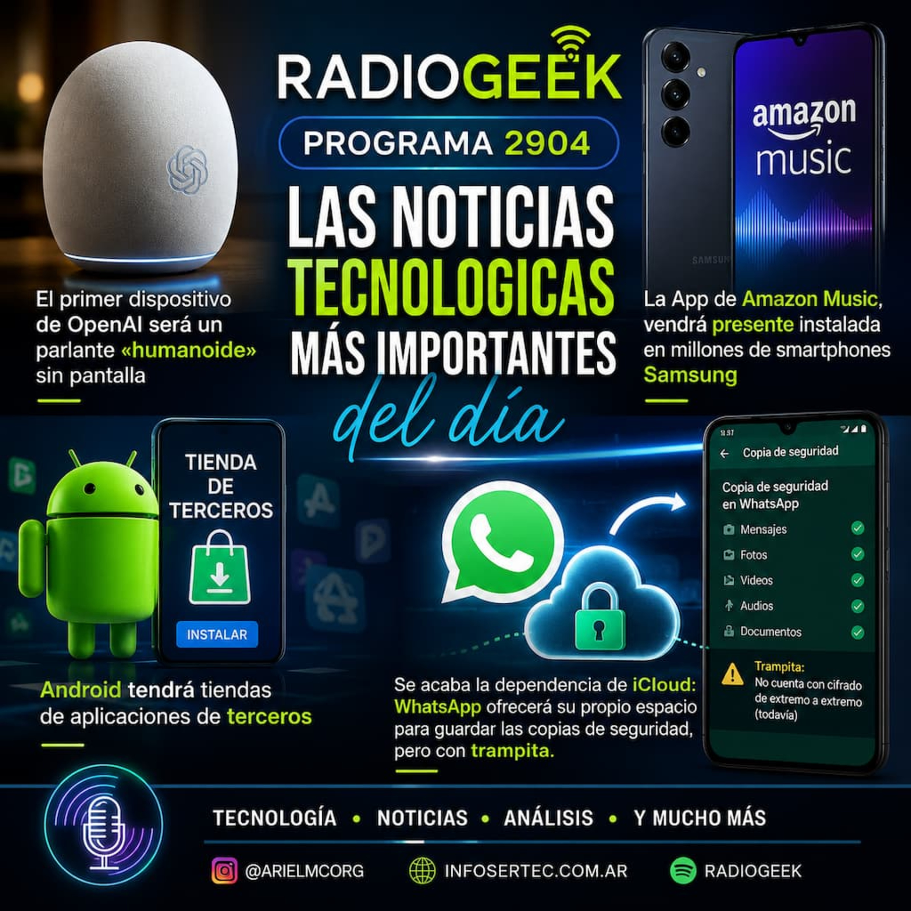 Radiogeek 2904 - Adiós iCloud: WhatsApp tendrá su propio espacio para tus backups episode artwork