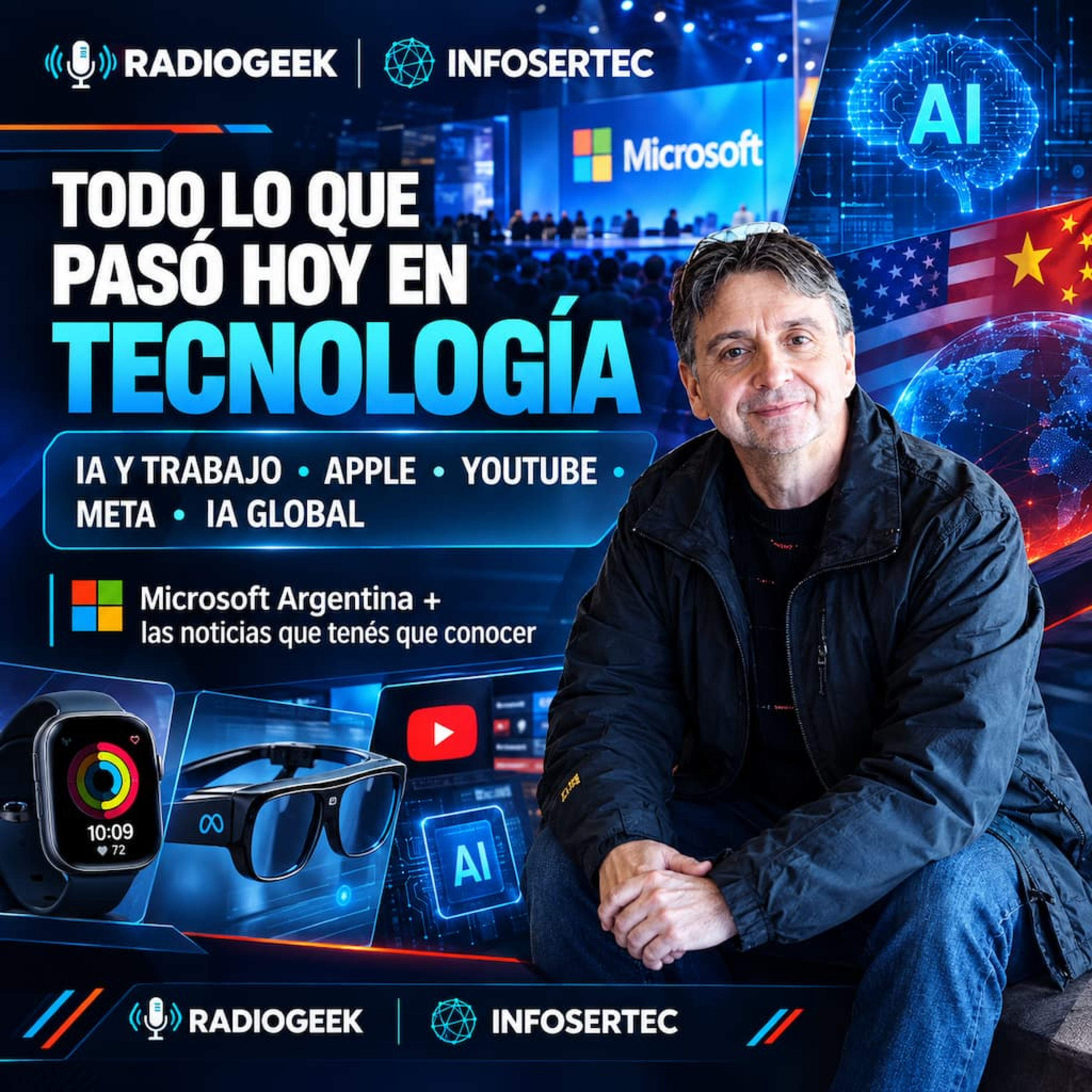 Radiogeek 2943: Microsoft Argentina la IA y el trabajo, Meta Ray-Ban y Made on YouTube