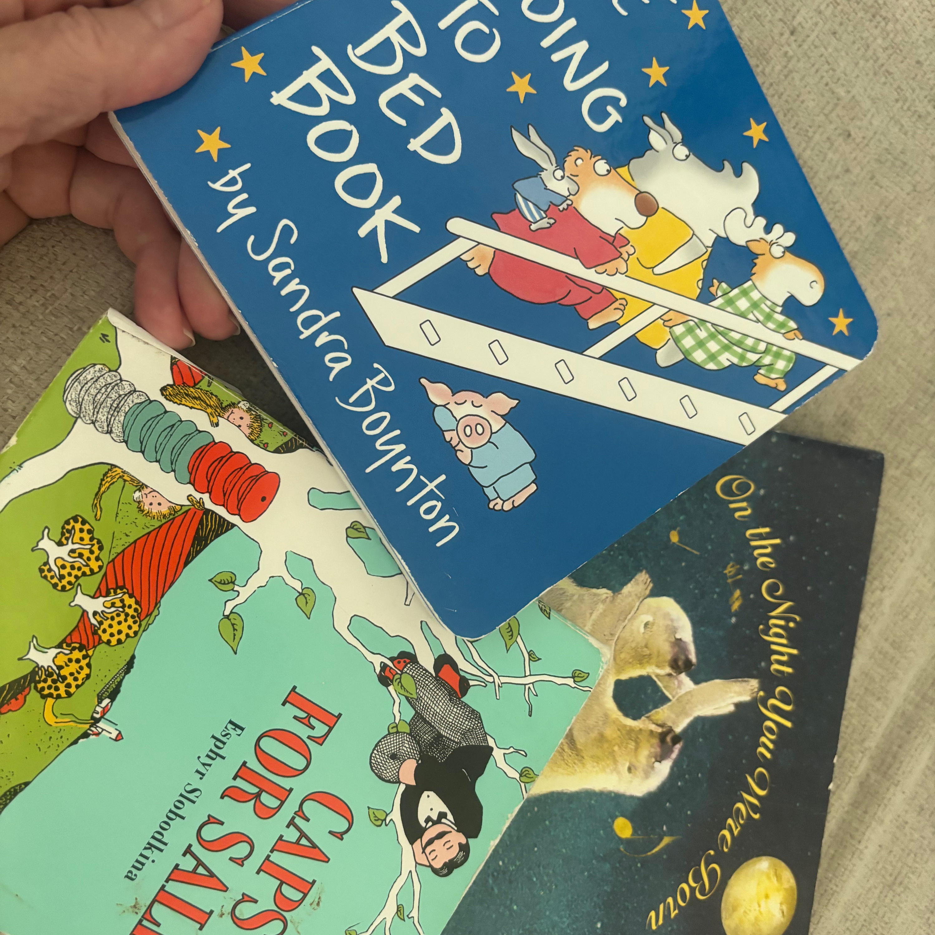 Three board books with Adelaide episode artwork