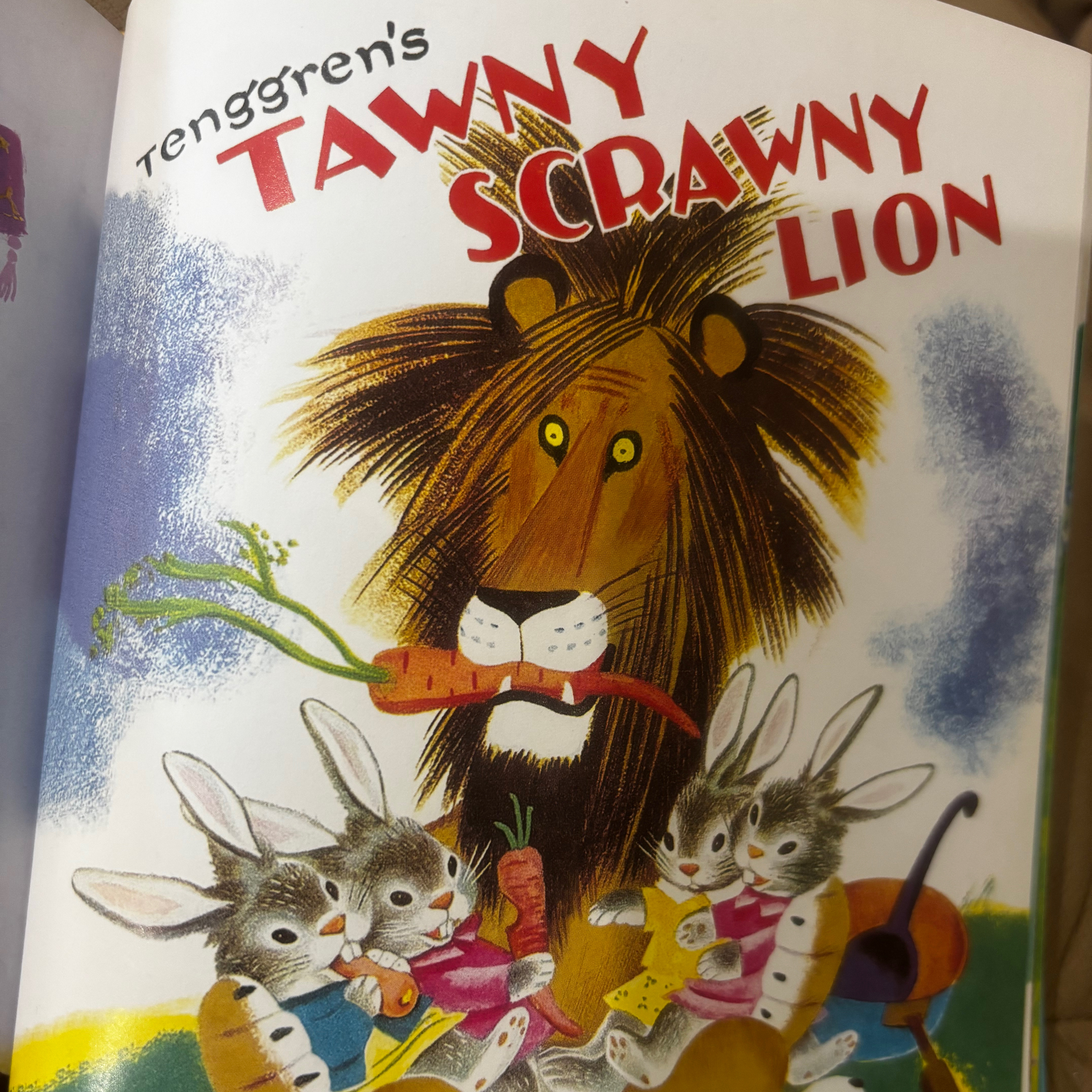 “The Tawny Scrawny Lion” little golden book  episode artwork