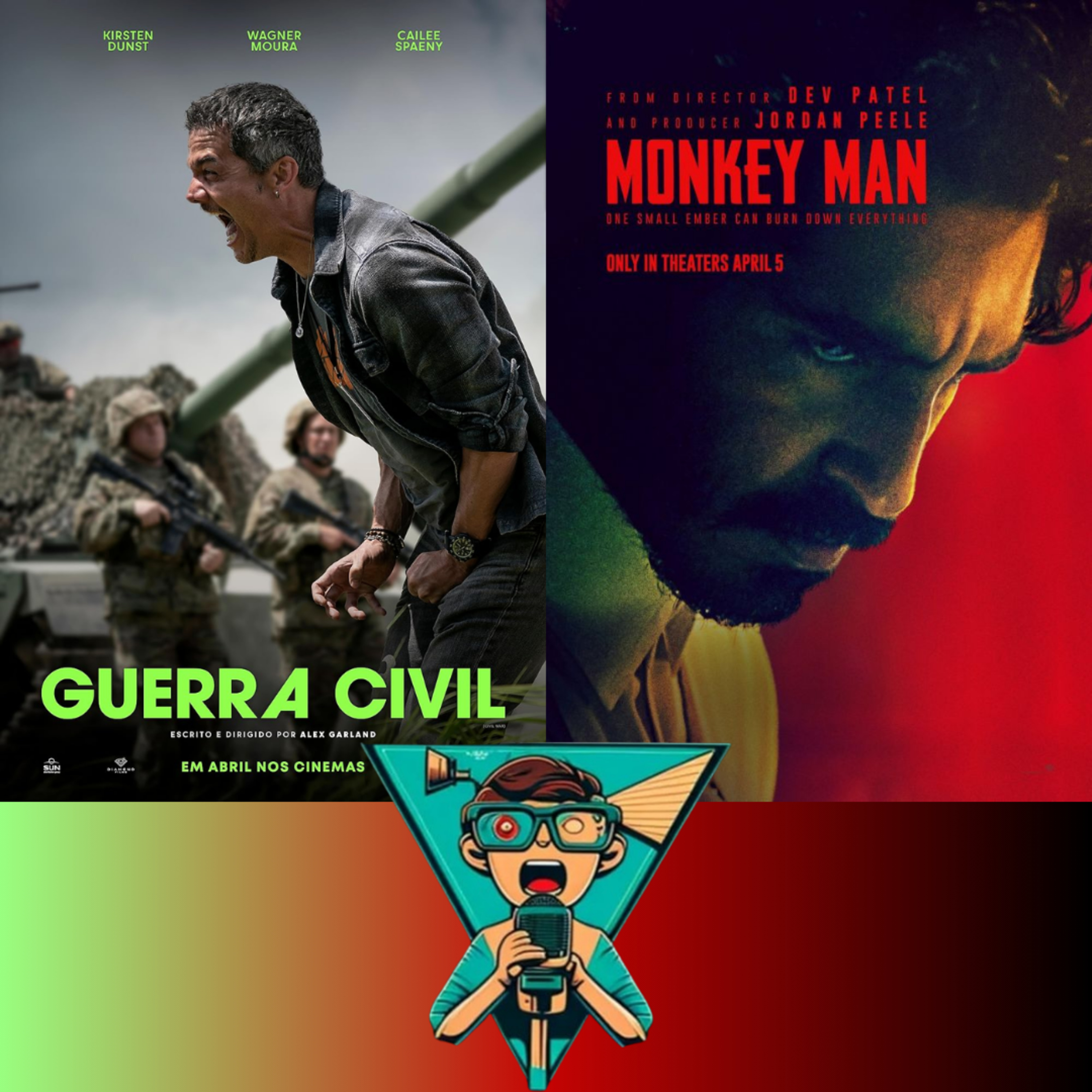 TNCast 109 - Pitaco sobre Guerra Civil e Monkey Man: Duas formas de lidar com politica nos cinemas