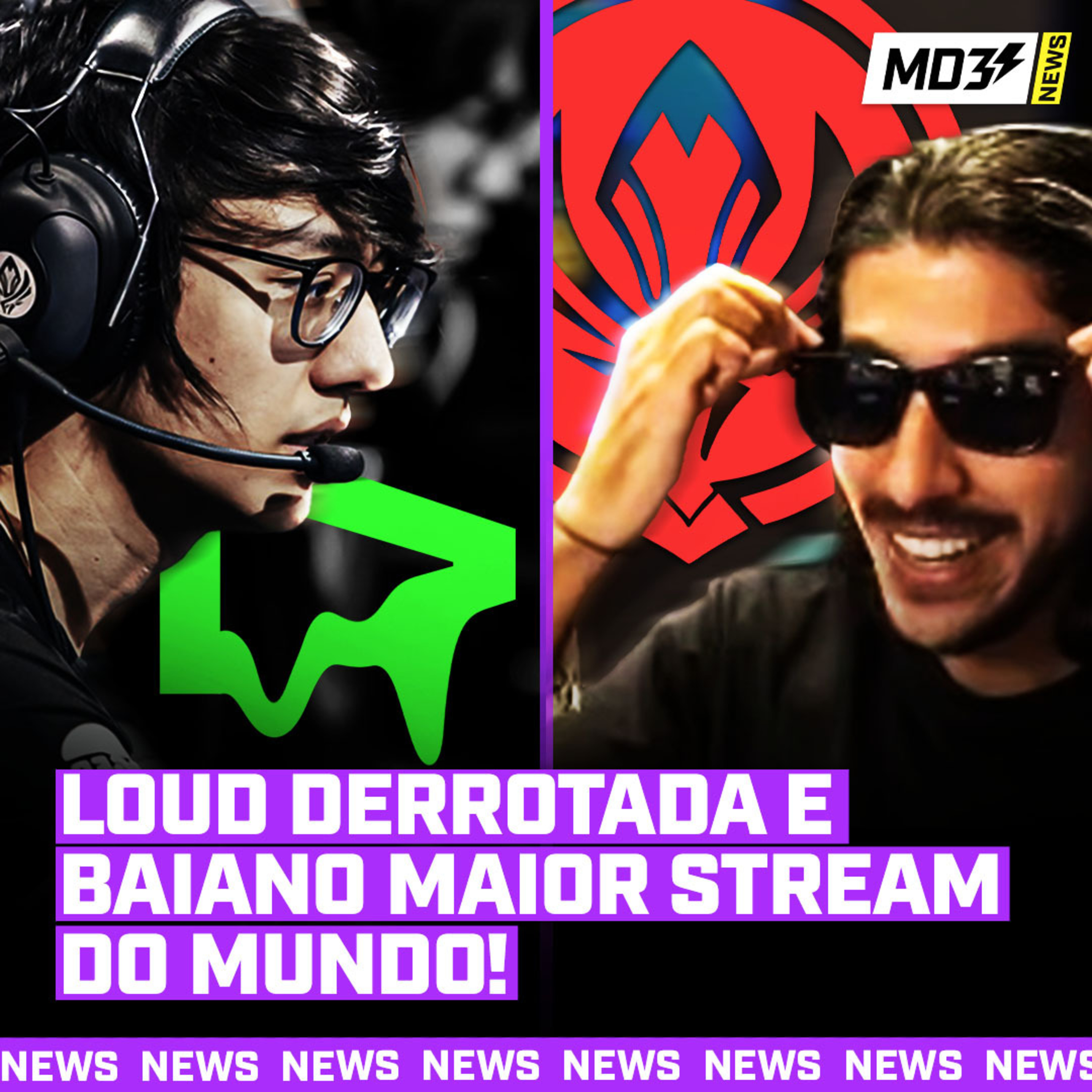 LOUD AMASSADA e BAIANO MAIOR STREAM DO MUNDO do MSI! - MD3 NEWS #06 episode artwork