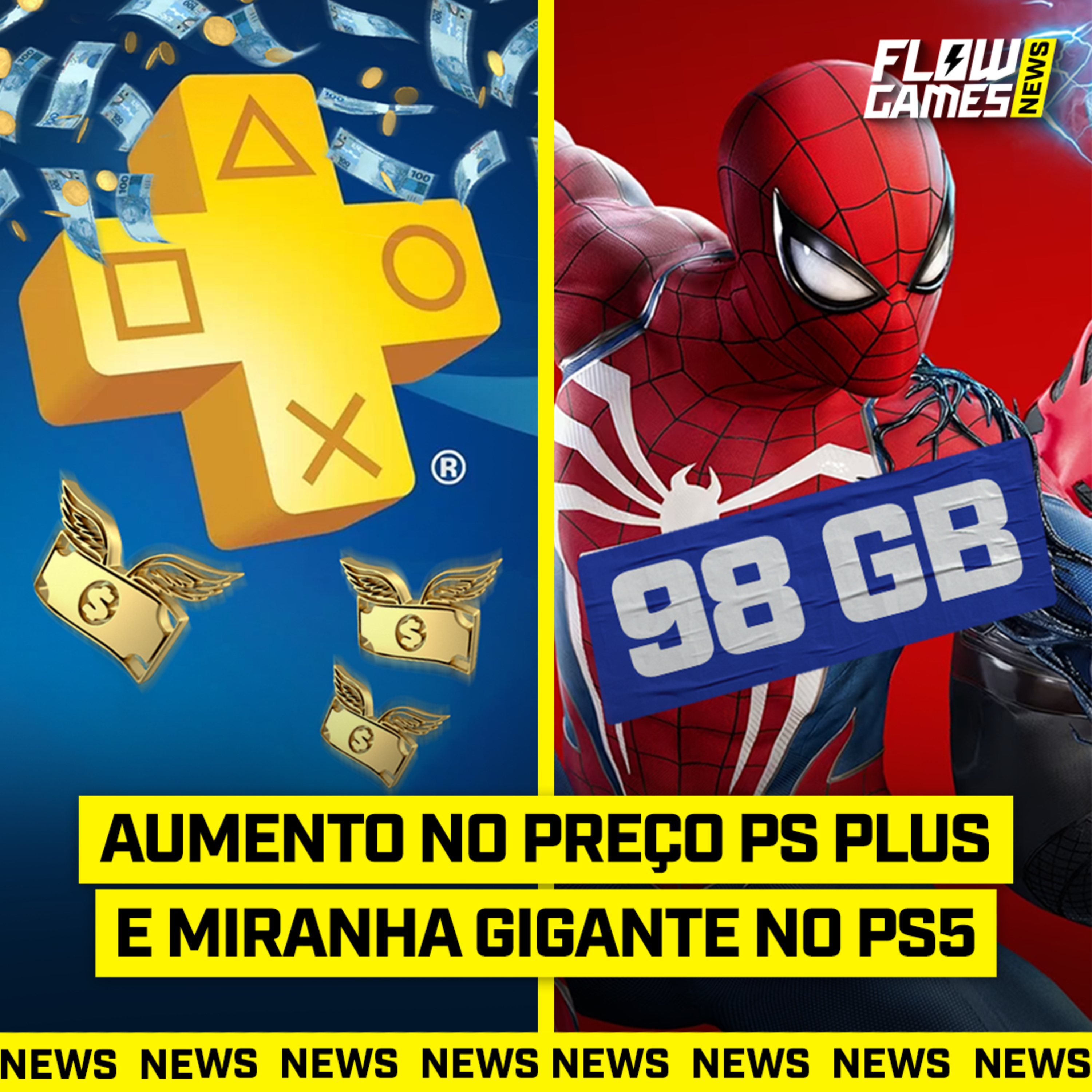 ABSURDO, PLAYSTATION PLUS AUMENTA MUITO NO BRASIL e SPIDER-MAN 2 SERÁ GIGANTE! - FGN #88 episode artwork