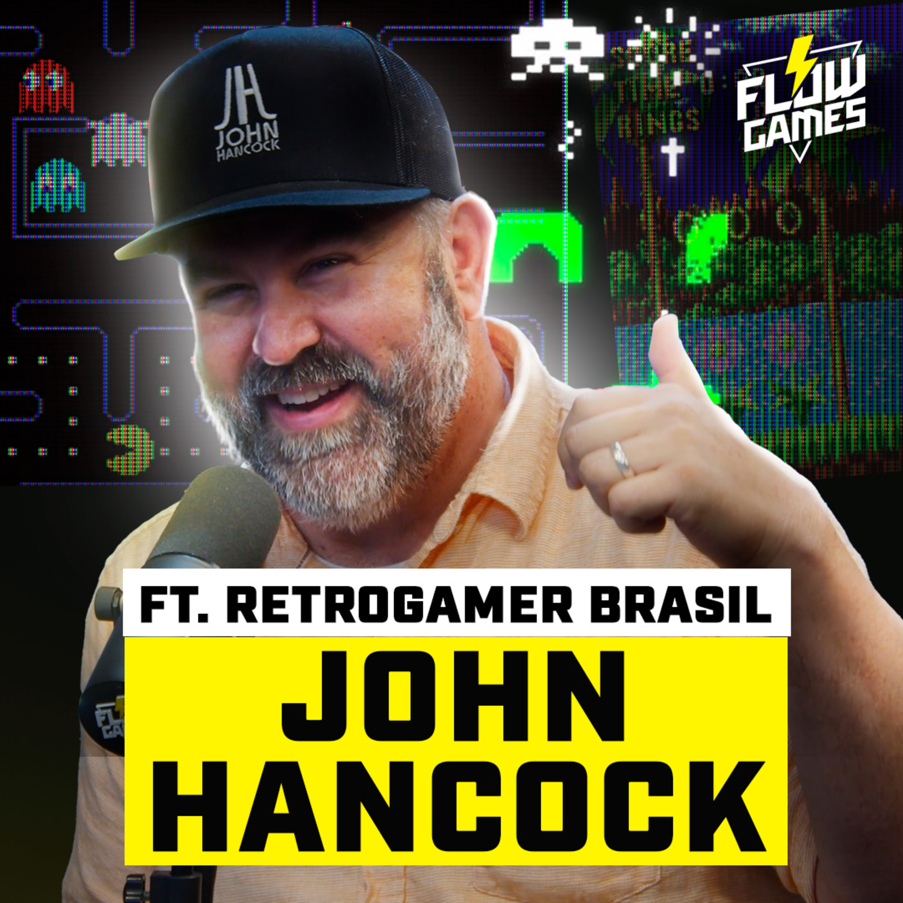 JOHN HANCOCK, O MAIOR COLECIONADOR de RETRO GAMES do MUNDO ft. RetroGamer Brasil - #123 #flowgames episode artwork