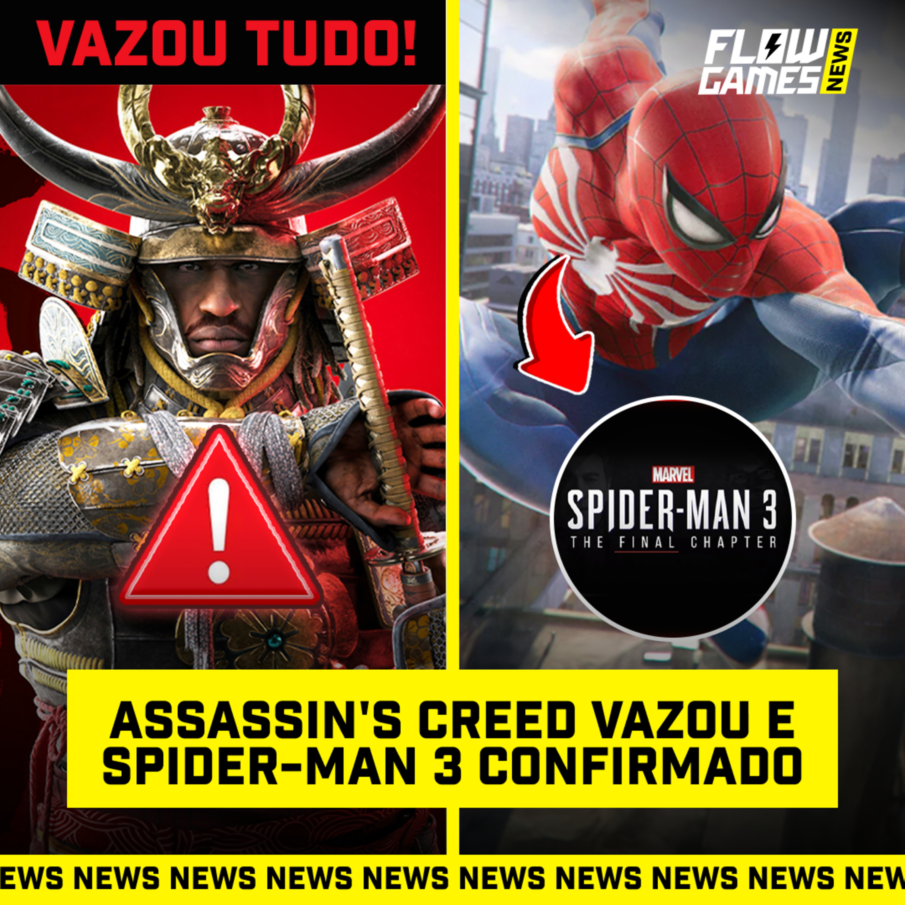 ASSASSIN'S CREED SHADOWS vazou COMPLETAMENTE e SPIDER-MAN 3 CONFIRMADO - #FGN #164 episode artwork