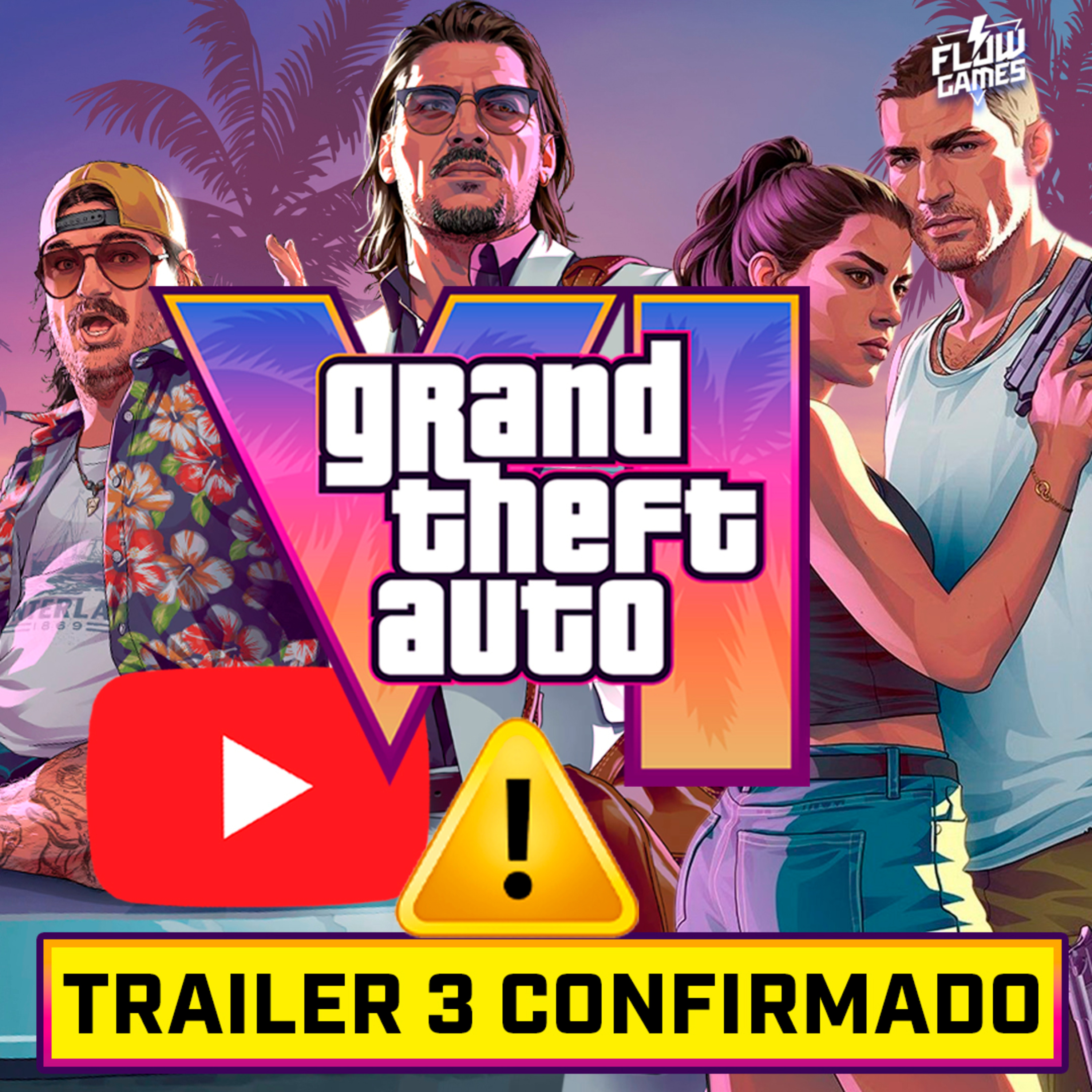 GTA 6 ROCKSTAR ANUNCIA DATA DO TRAILER ESTENDIDO - #flowgames episode artwork
