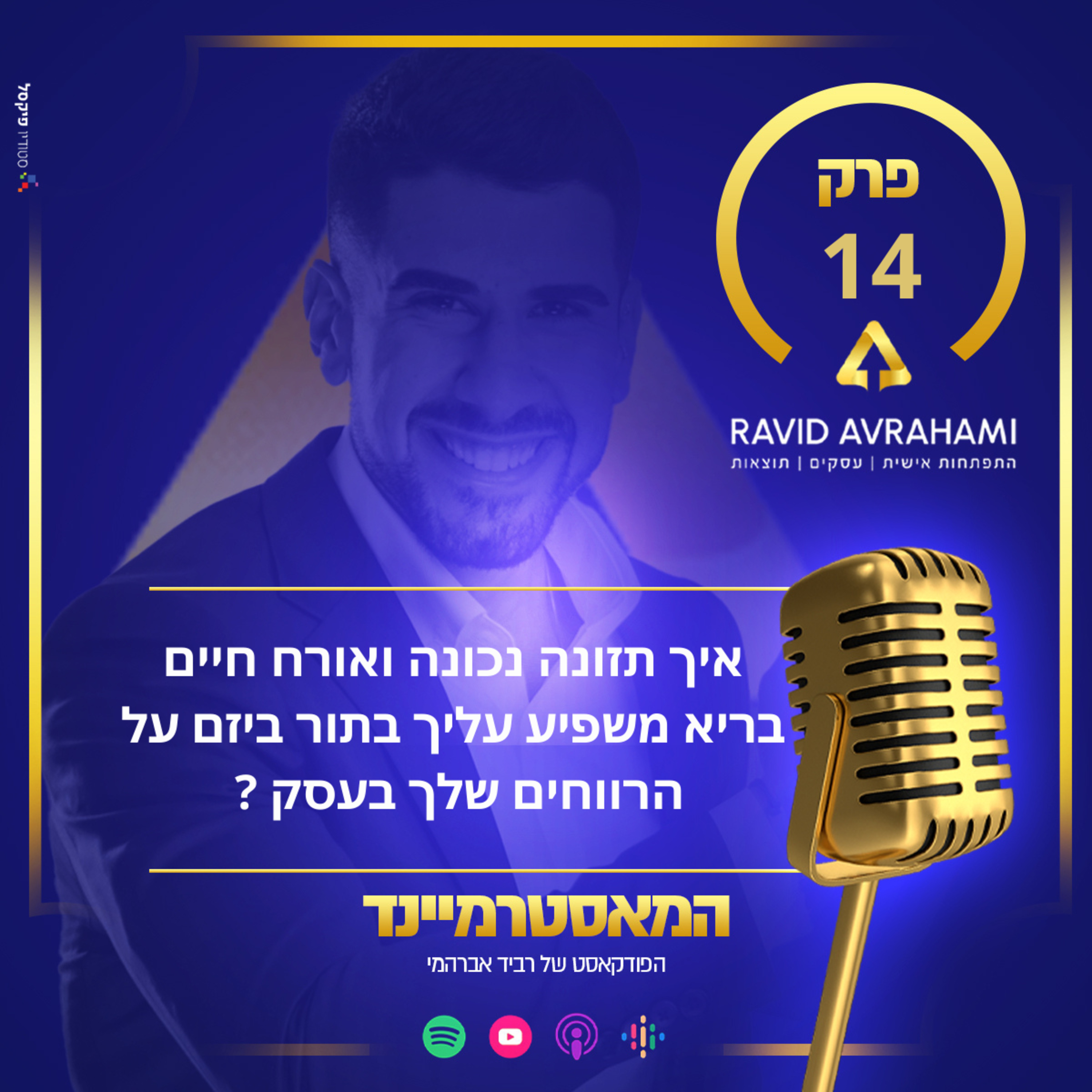 פרק 14 - איך תזונה נכונה ואורח חיים בריא משפיע עליך בתור יזם על הרווחים שלך בעסק ? episode artwork
