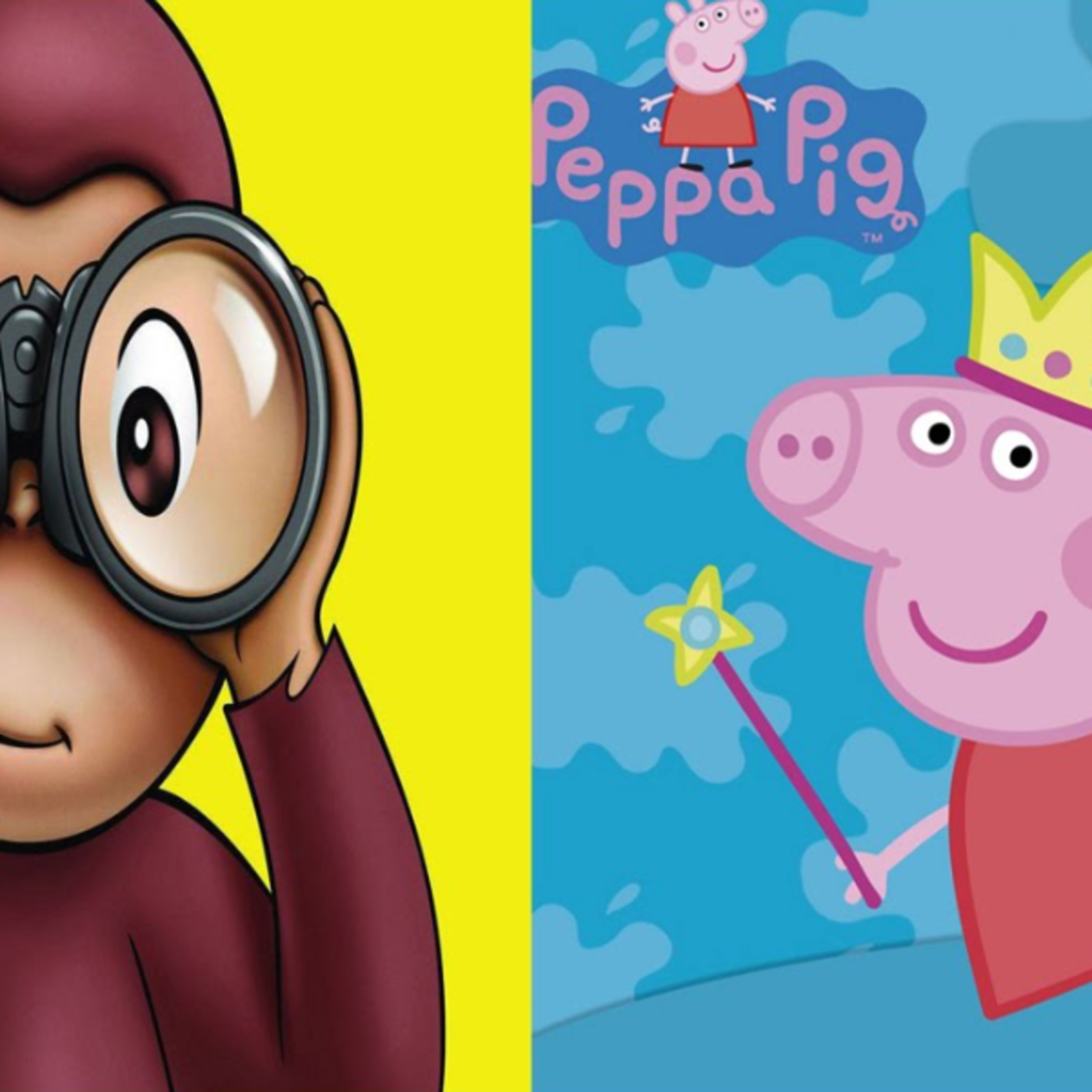 Peppa Pig Meets Curious George: A Playful Puddle-Jumping and Monkeying Around Adventure! 🐷🐵