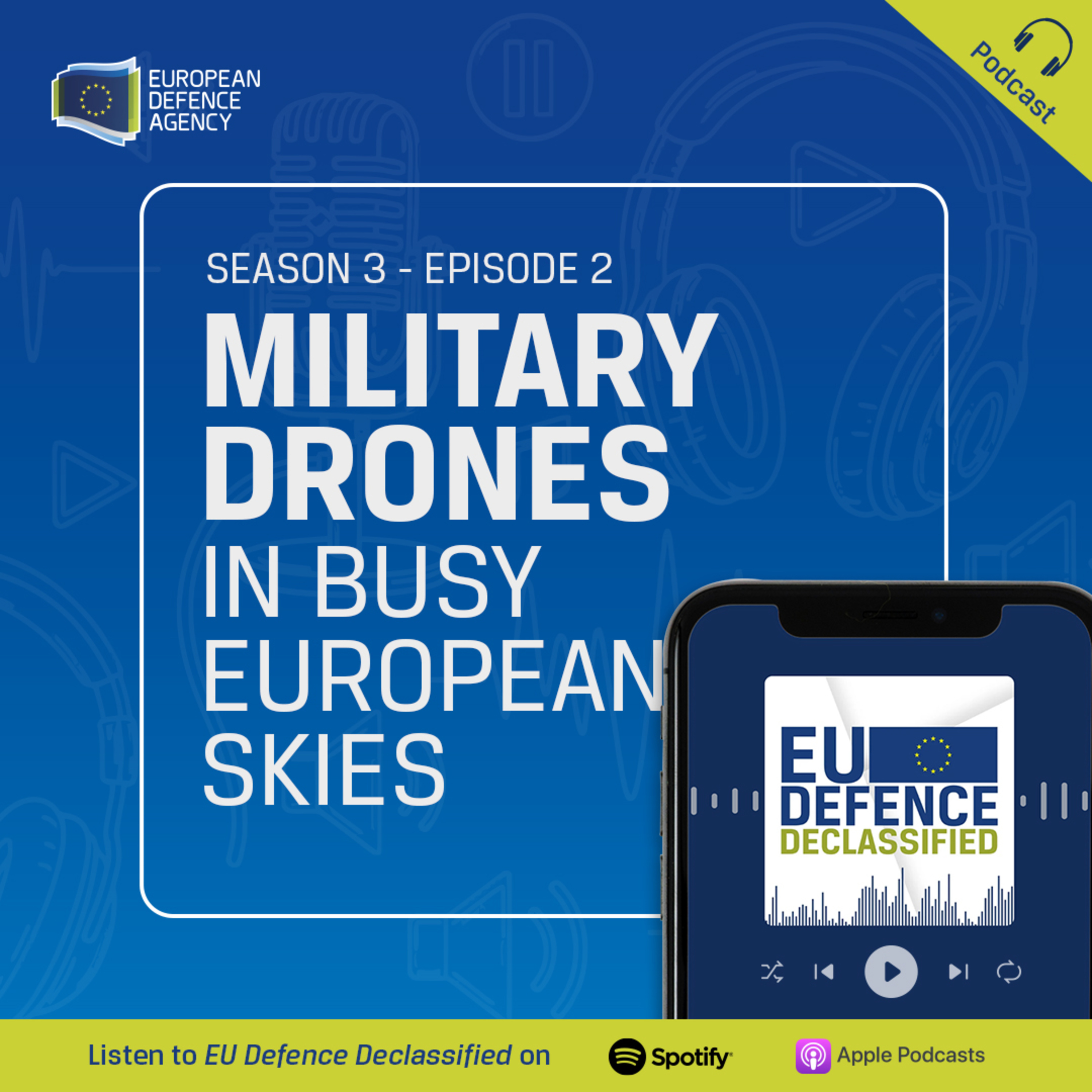 Military drones in busy European skies episode artwork