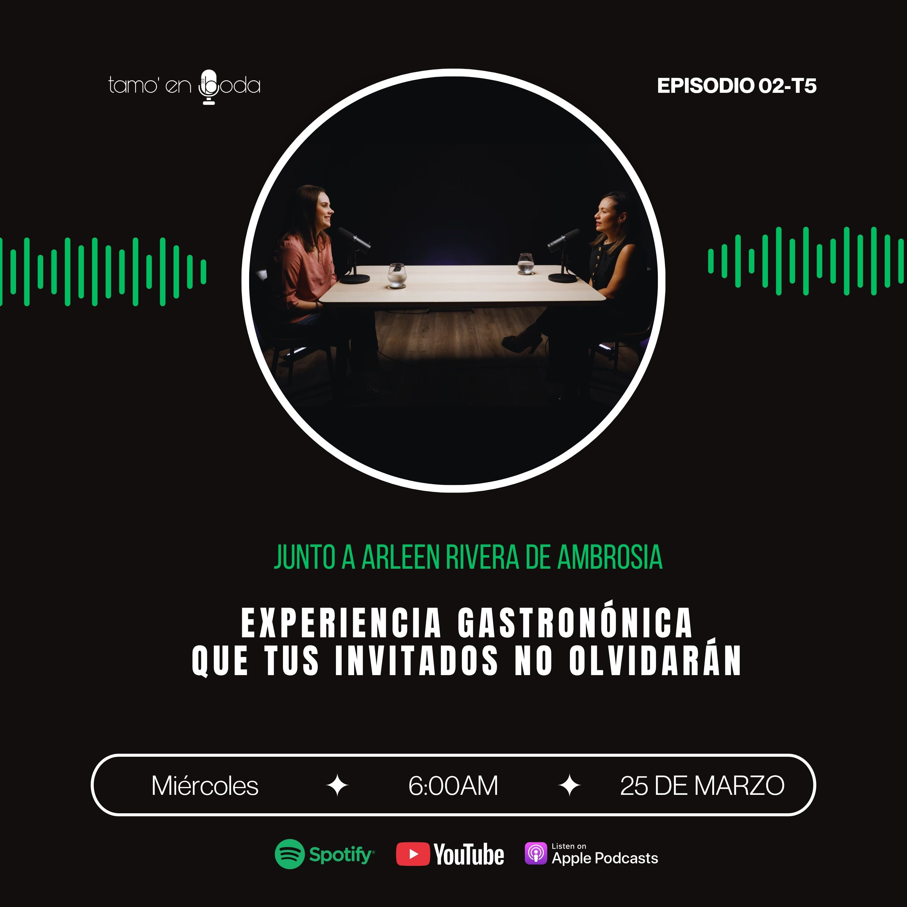EP2-T5 Experiencia gastronómica que tus invitados no olvidarán ft Arleen Rivera de Ambrosia