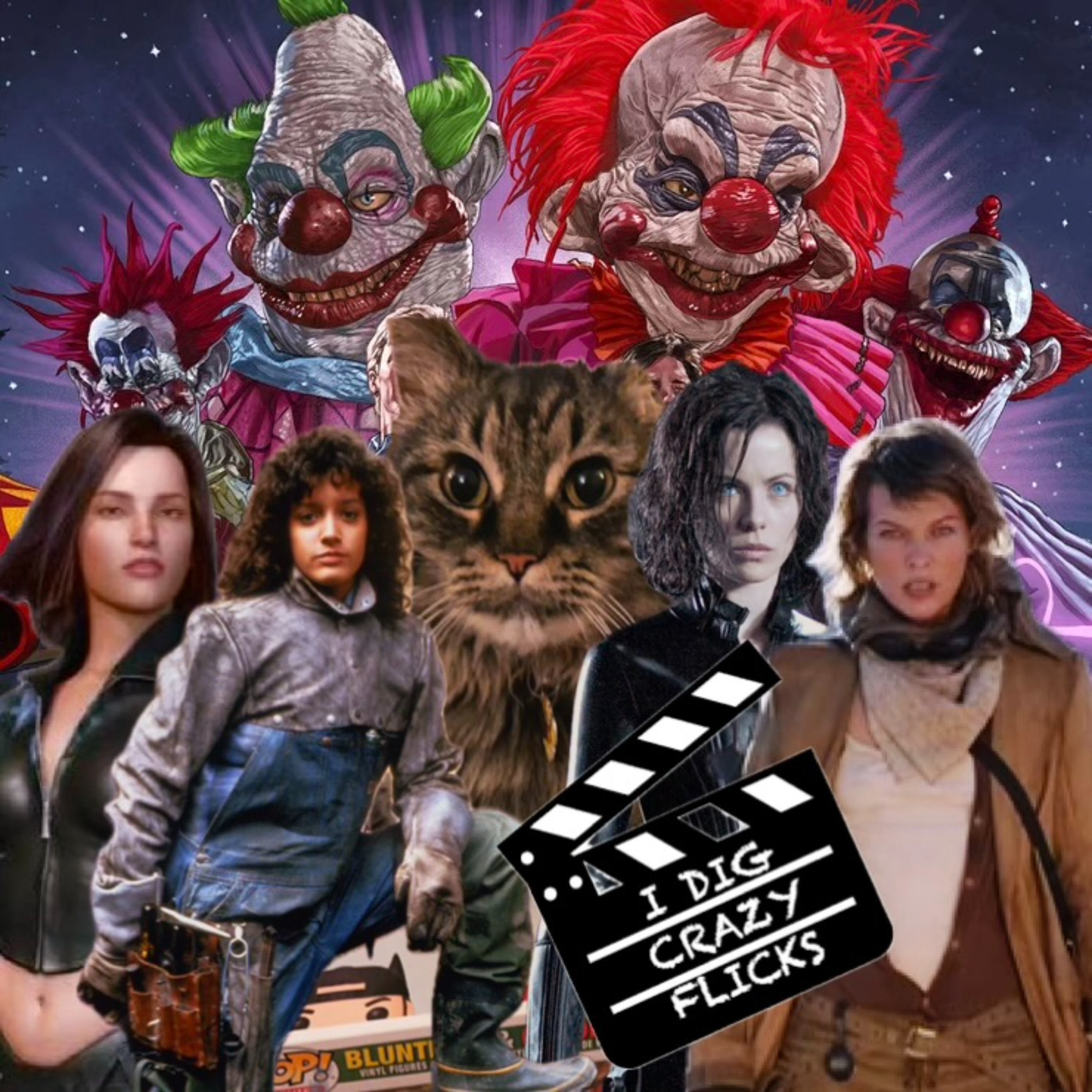 Resident Evil & Ally Higgin's Screen Gems: Underworld; Final Fantasy; Killer Klowns; Flashdance episode artwork