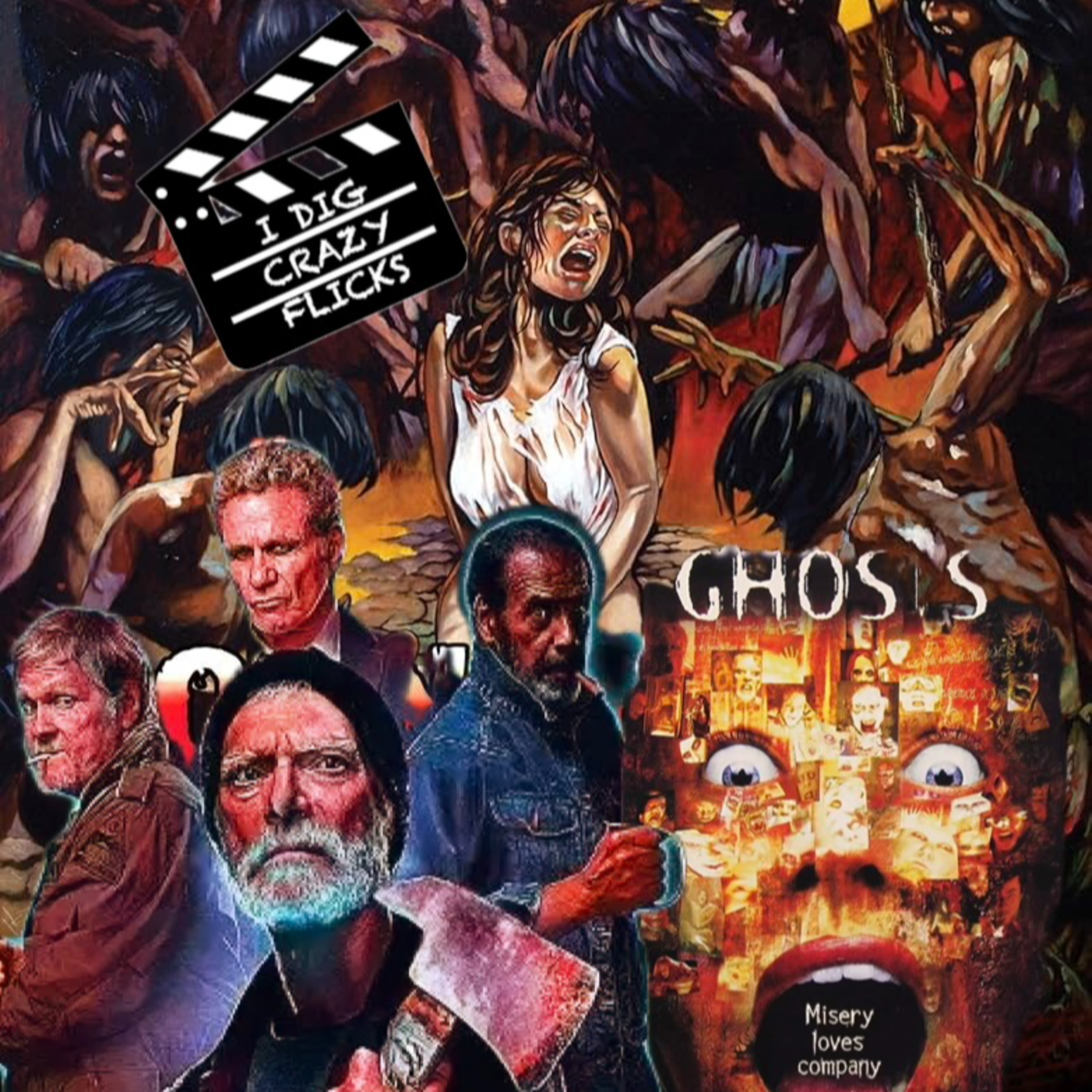 "Cannibal Holocaust", "Thir13en Ghosts" (01), "Upstream Color", and "VFW" episode artwork