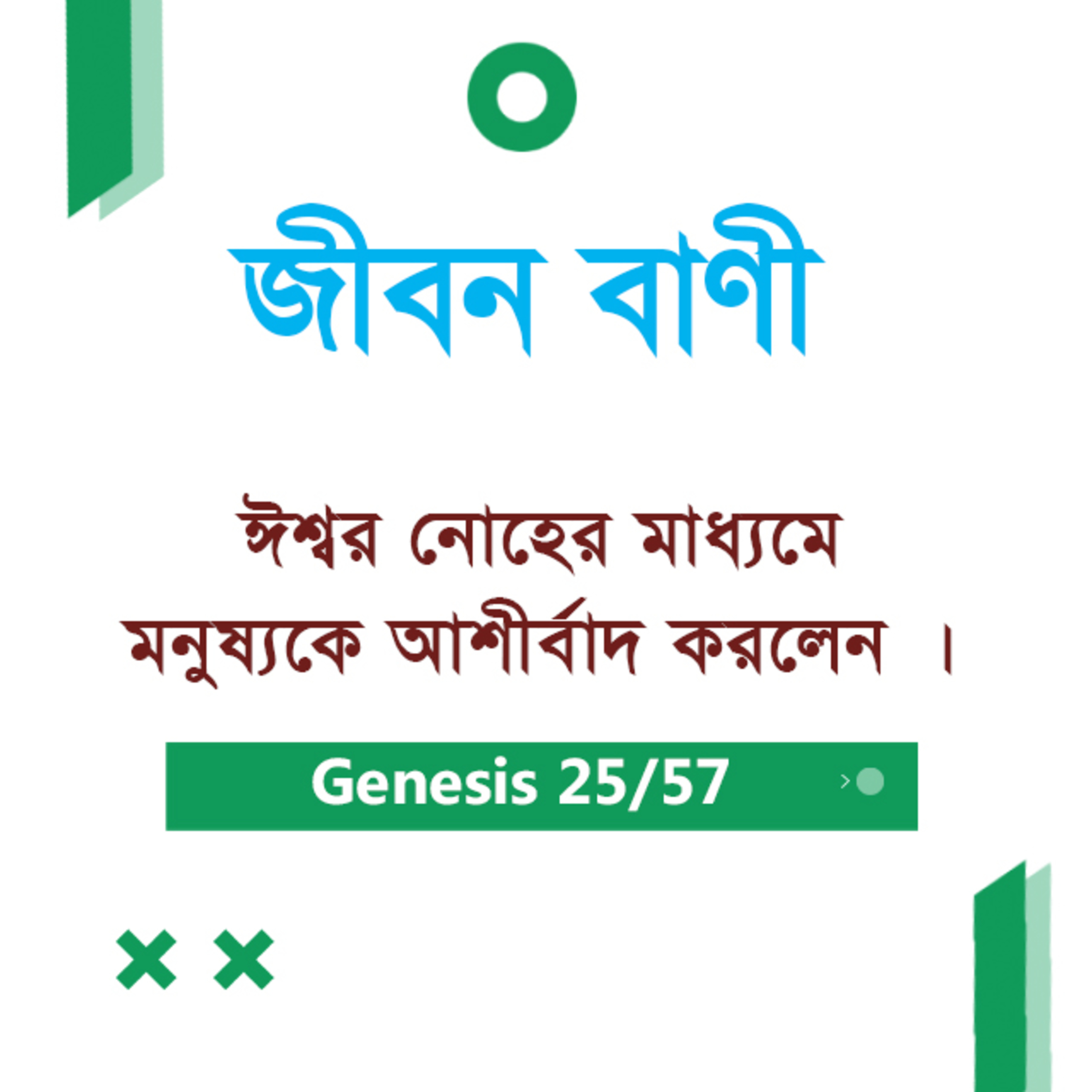 Bengali Bible Study 025 Genesis 9 : 1 - 20 আদিপুস্তক ৯ : ১-২০ TWR India Jeeban Bani episode artwork