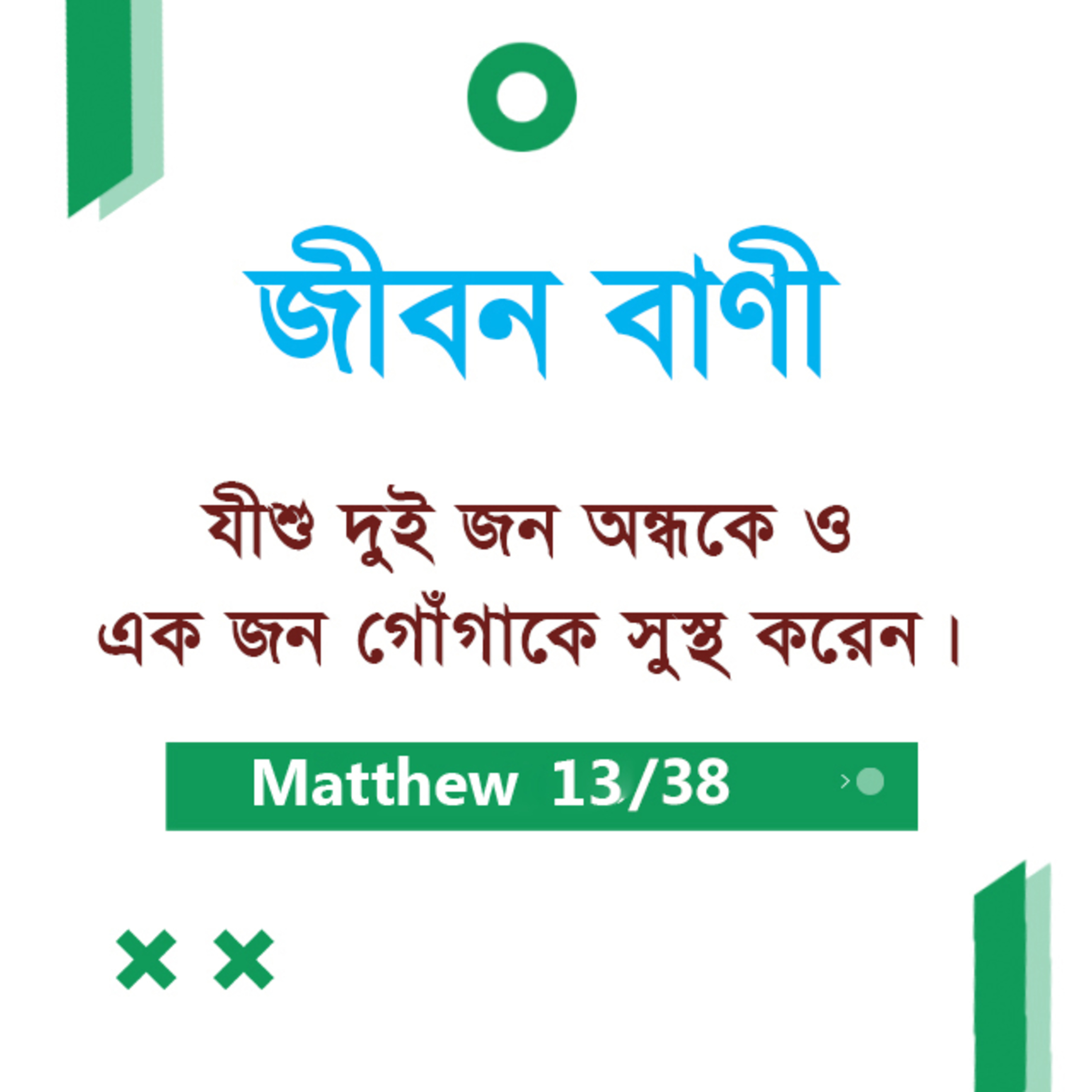 Bengali Bible Study 0078 Matthew - 9 : 26 - 10 : 1 - 22 মথি ৯:২৬-১০:১-২৬ TWR India Jeeban Bani episode artwork