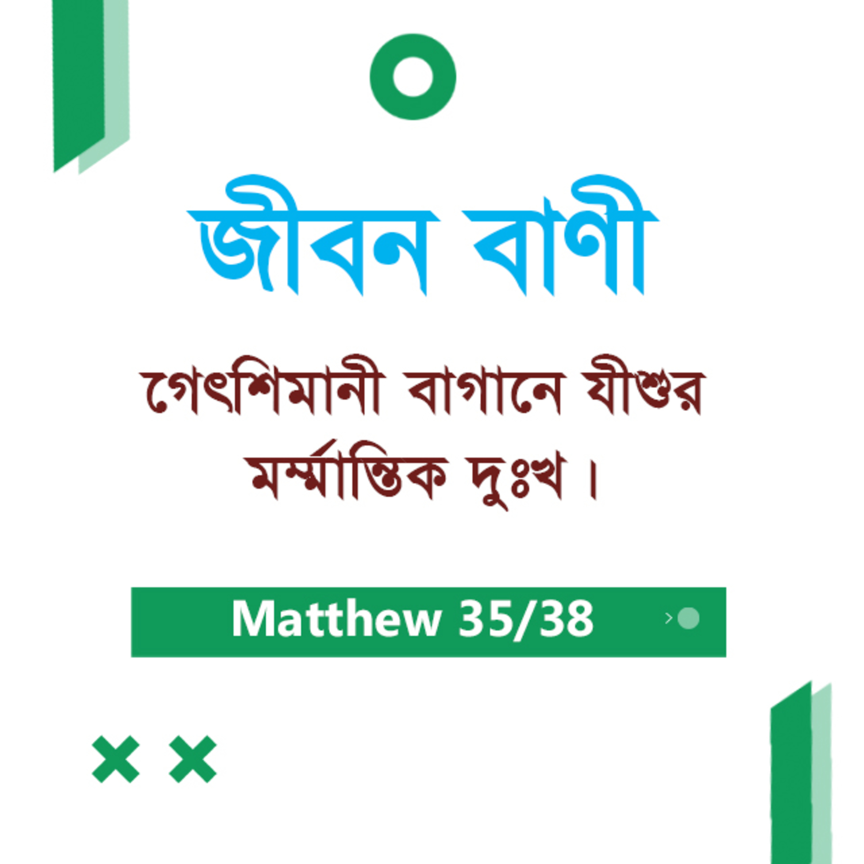 Bengali Bible Study 0100 Matthew 26 : 36 - 53 মথি ২৬:৩৬-৫৩ TWR India Jeeban Bani episode artwork