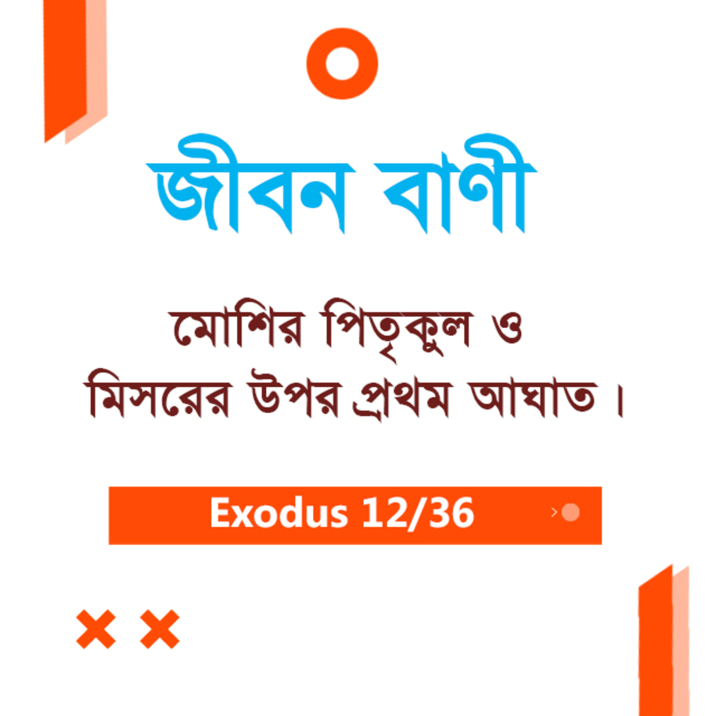 Bengali Bible Study 0112 Exodus 6 : 8 - 7 : 1 - 9 যাত্রাপুস্তক ৬:৮-৭:১-৯ TWR India Jeeban Bani episode artwork