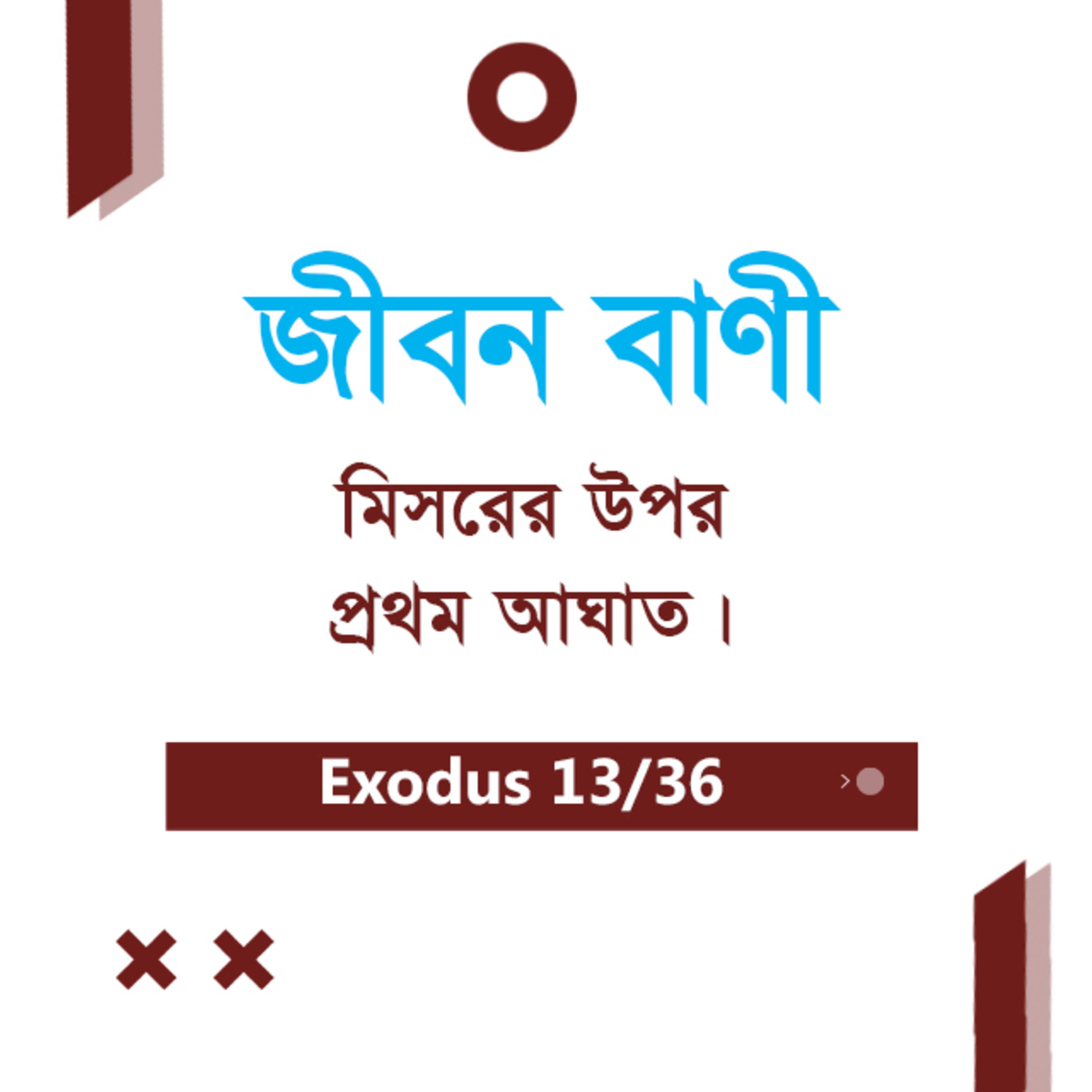 Bengali Bible Study 0113 Exodus 7 : 10 - 8 : 1 - 15 যাত্রাপুস্তক ৭:১০-৮:১-১৫ TWR India Jeeban Bani episode artwork