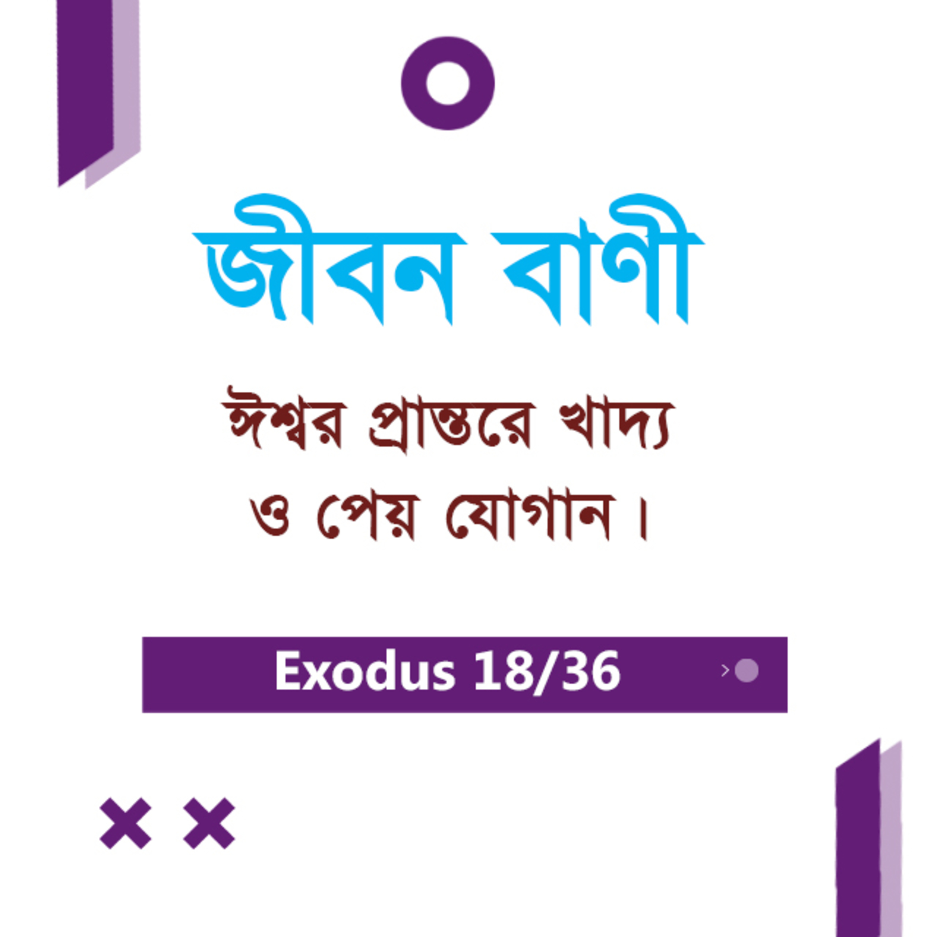 Bengali Bible Study 0121 Exodus 15 : 12 - 16 : 1 - 3 যাত্রাপুস্তক ১৫:১২-১৬:১-৩ TWR India Jeeban Bani episode artwork