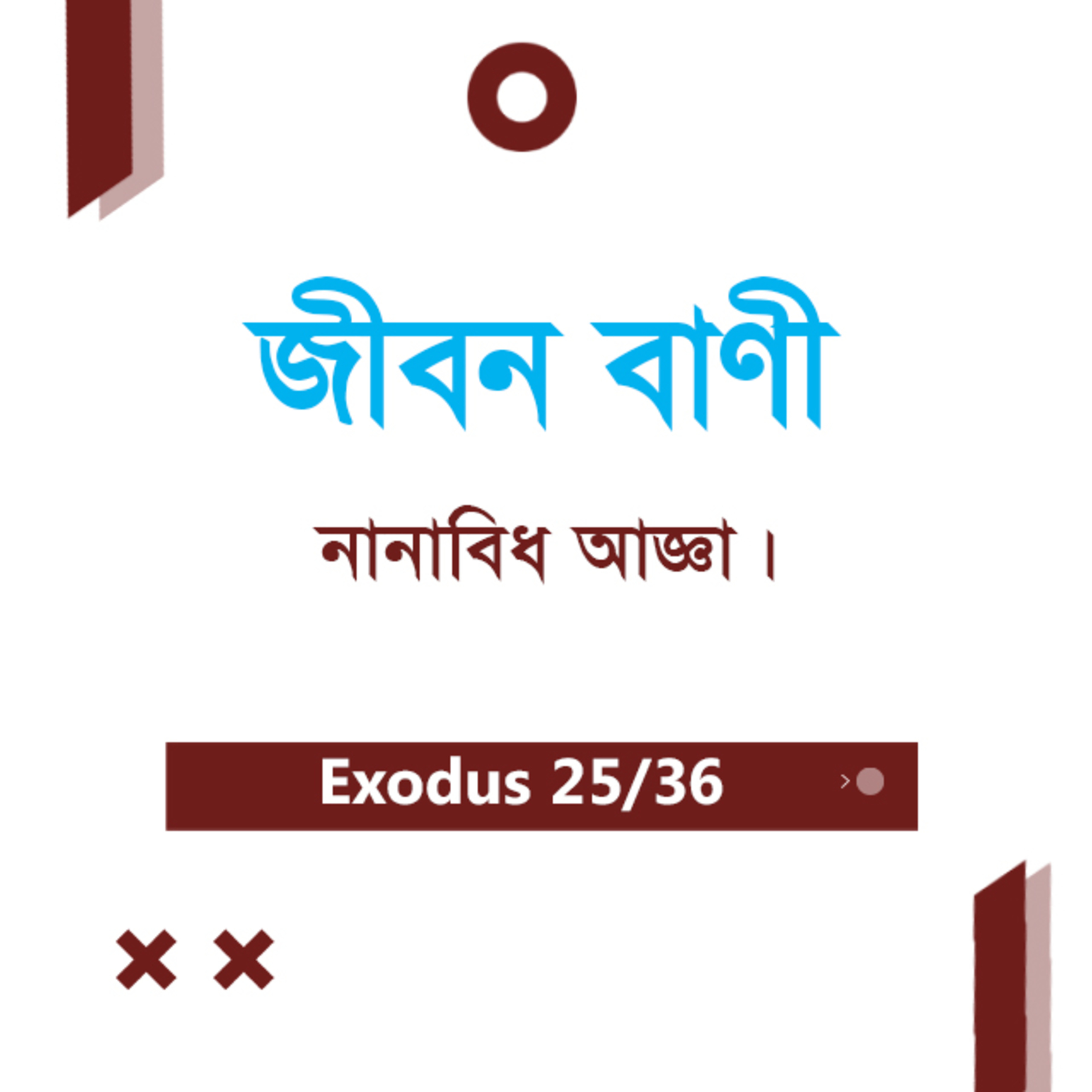 Bengali Bible Study 0128 Exodus 21 : 12 - Ch 22 যাত্রাপুস্তক ২১:১২-২২ অধ্যায়ঃ TWR India Jeeban Bani episode artwork