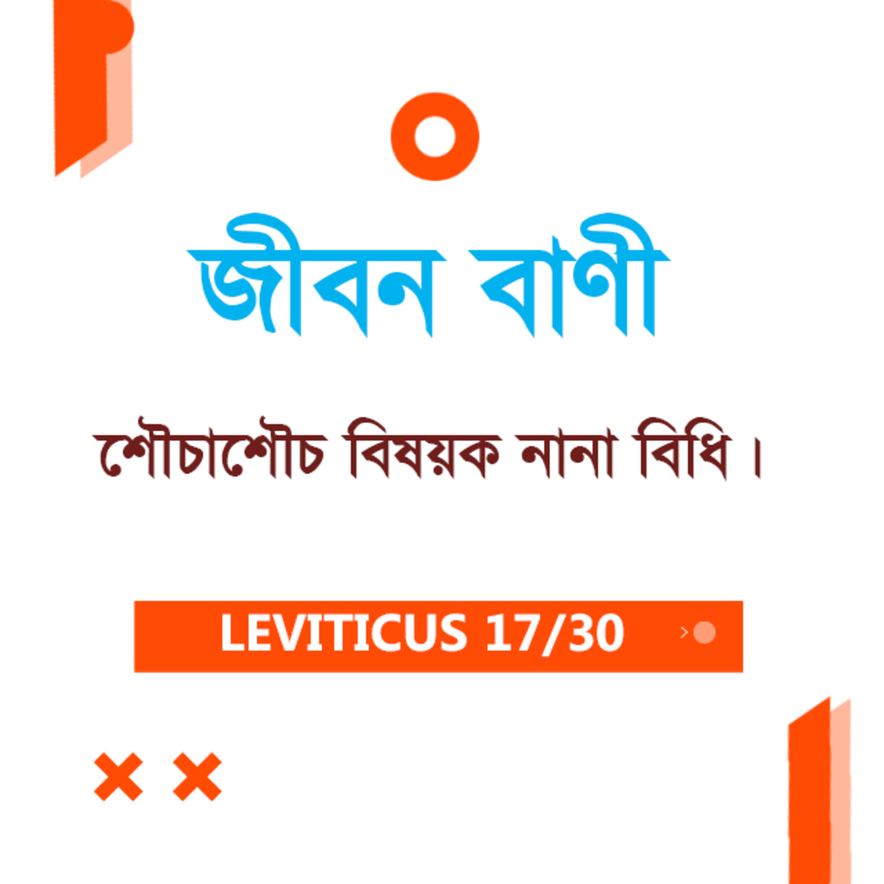 Bengali Bible Study 0175 Leviticus 15 : 1 লেবীয় ১৫ : ১ TWR India Jeeban Bani episode artwork