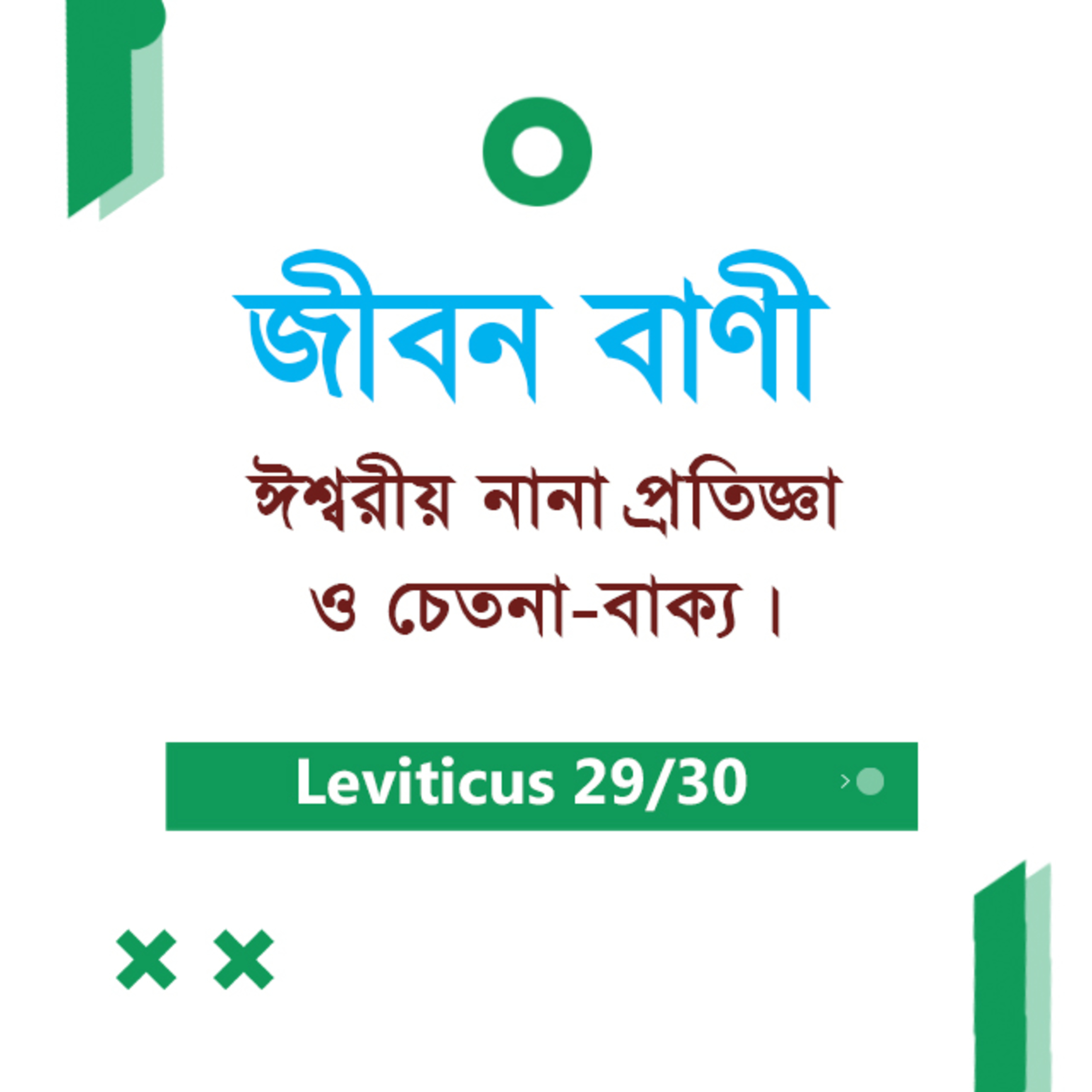 Bengali Bible Study 0187 Leviticus Ch 26 লেবীয় ২৬ TWR India Jeeban Bani episode artwork