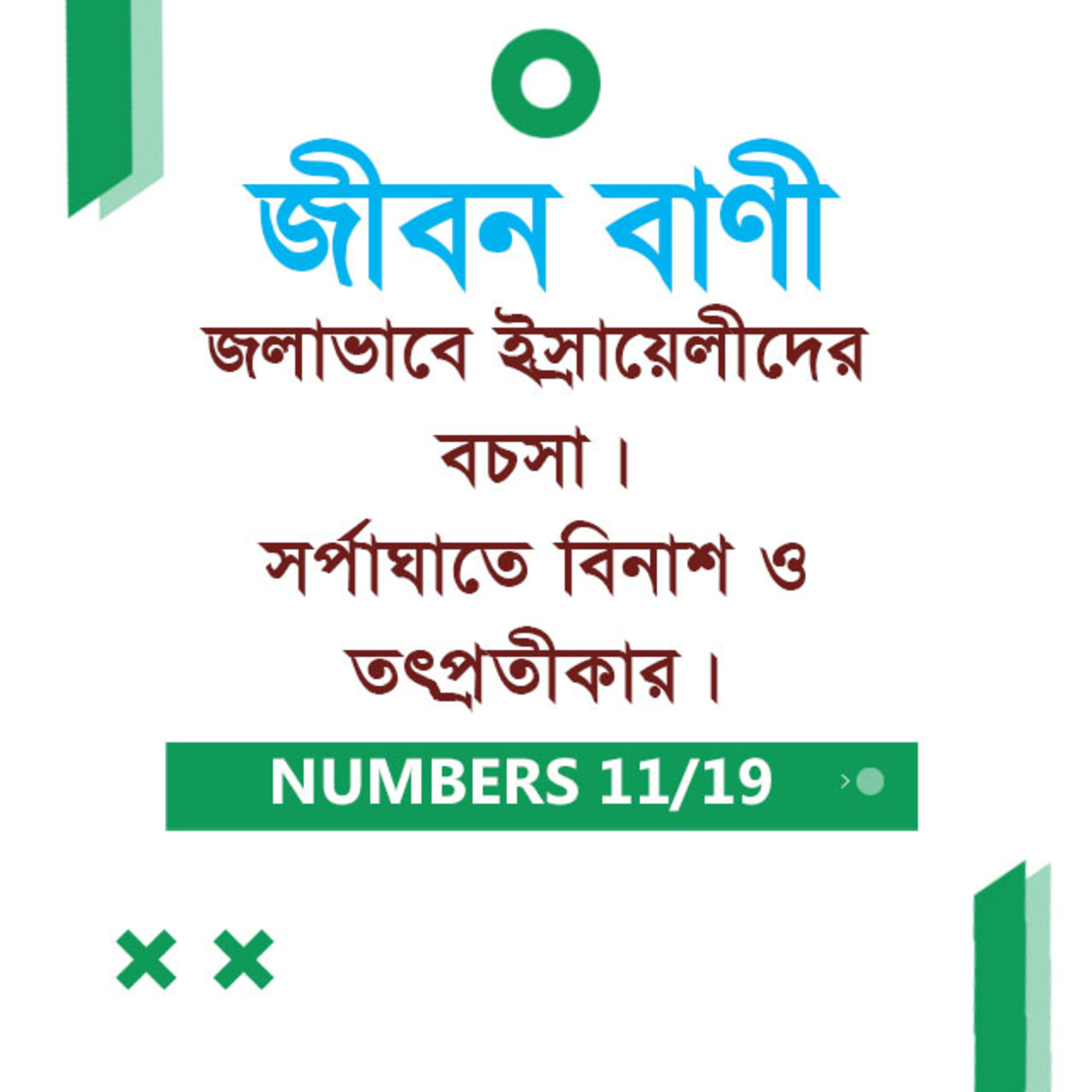 Bengali Bible Study 0228 Numbers 20 : 1 - 21 : 1 - 20 গণনাপুস্তক ২০ : ১ - ২১ : ১ - ২০ TWR India Jeeban Bani episode artwork