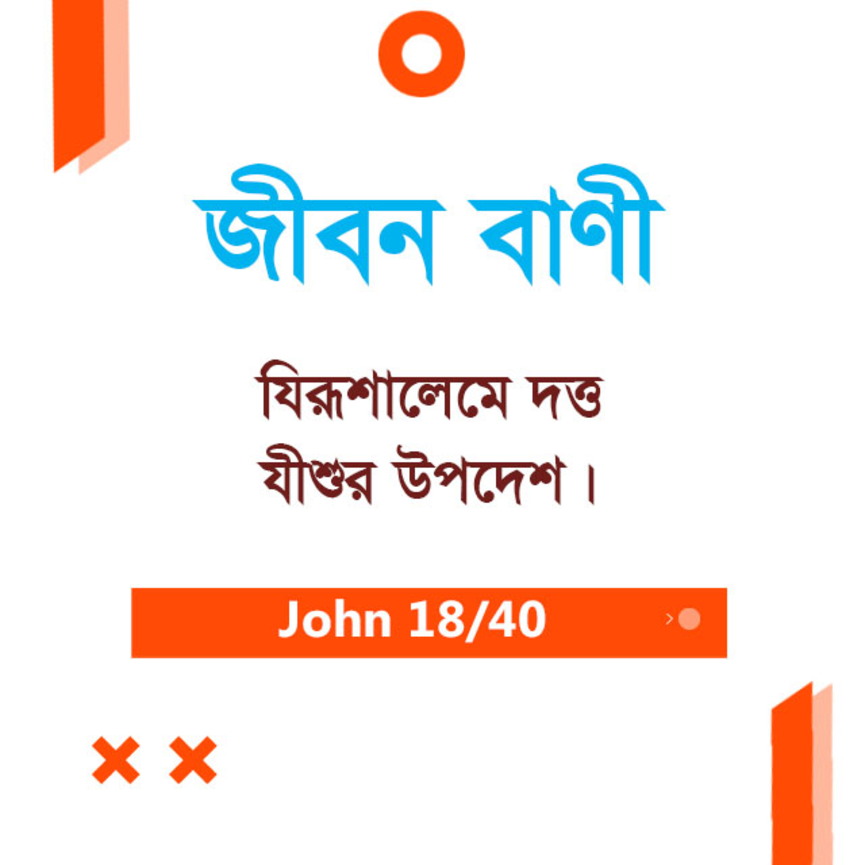 Bengali Bible Study 0254 John 7 : 20 - 52 যোহন ৭ : ২০ - ৫২ TWR India Jeeban Bani episode artwork