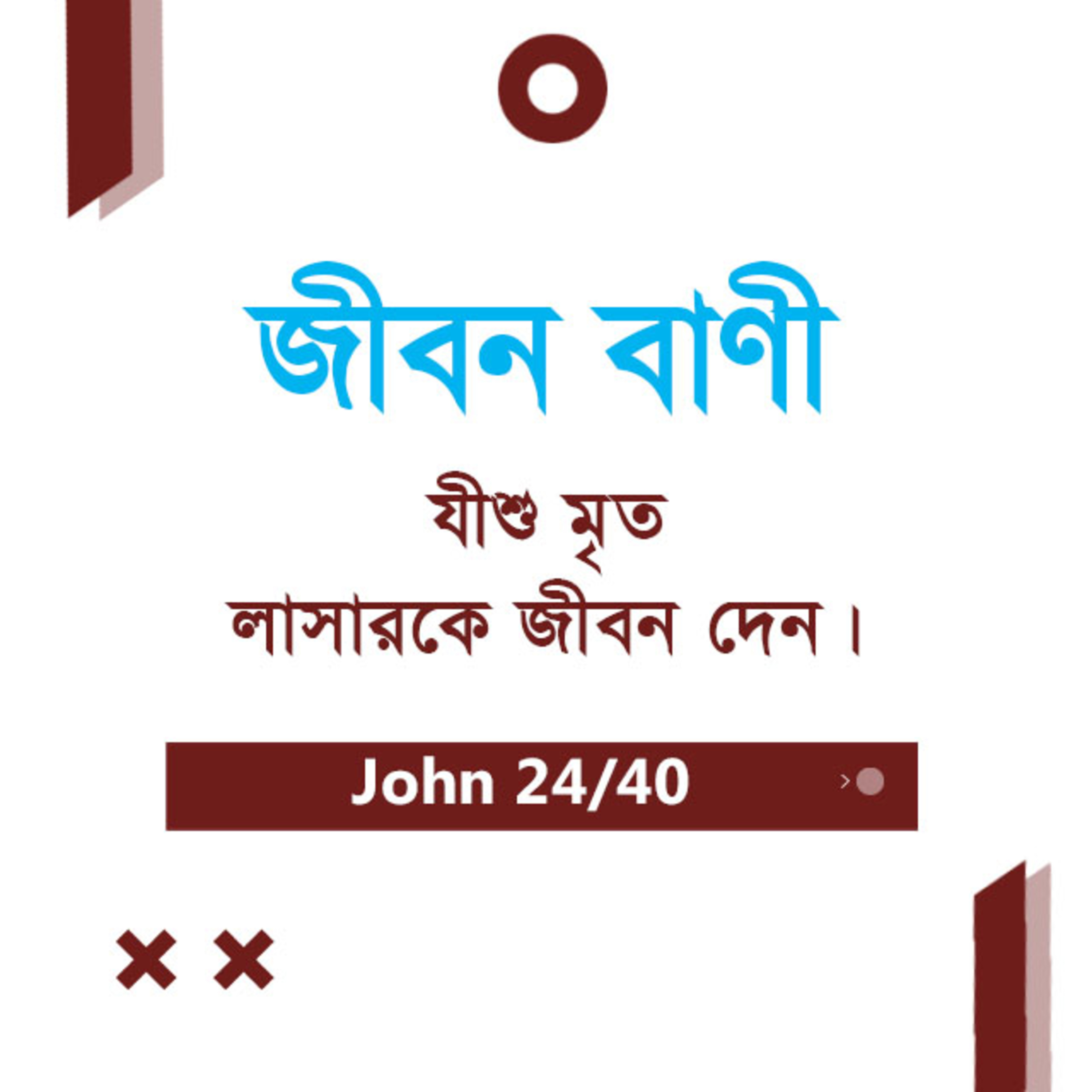 Bengali Bible Study 0260 John 11 : 1 - 27 যোহন ১১ : ১ - ২৭ TWR India Jeeban Bani episode artwork