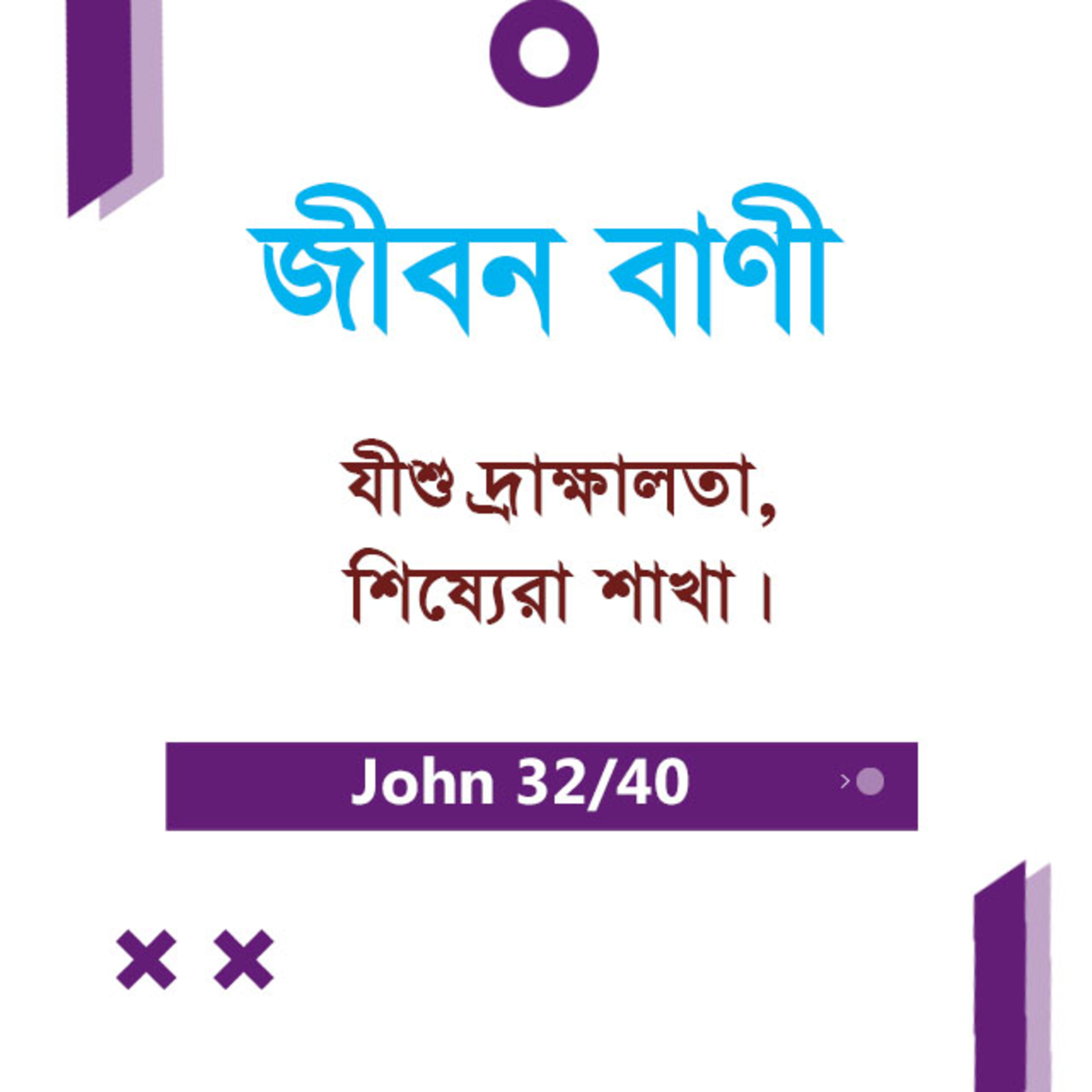 Bengali Bible Study 0268 John Ch 15 যোহন Ch ১৫ TWR India Jeeban Bani episode artwork