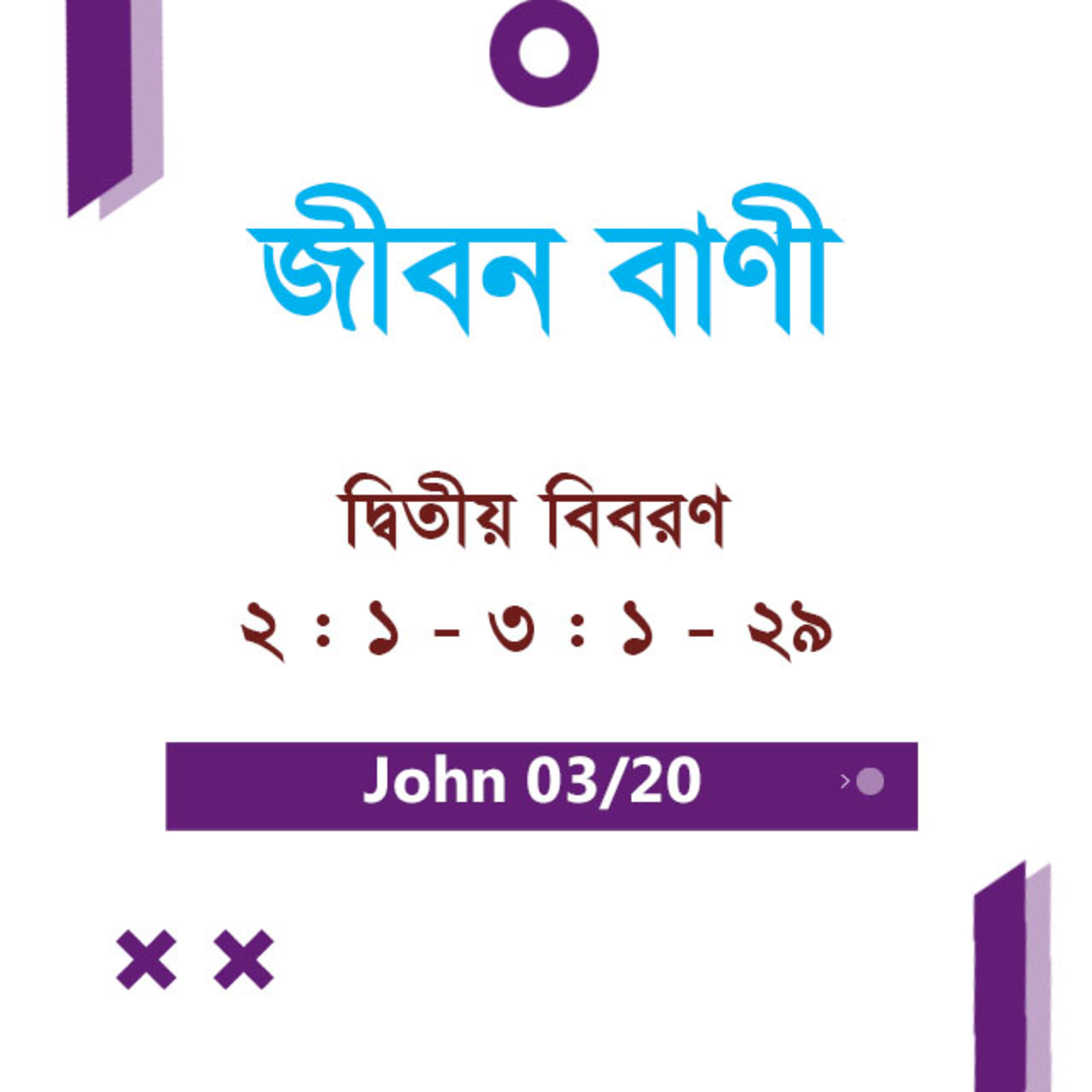 Bengali Bible Study 0279 Deuteronomy 2 : 1 - 3 : 1 - 29 দ্বিতীয় বিবরণ 2 : 1 - 3 : 1 - 29 TWR India Jeeban Bani episode artwork