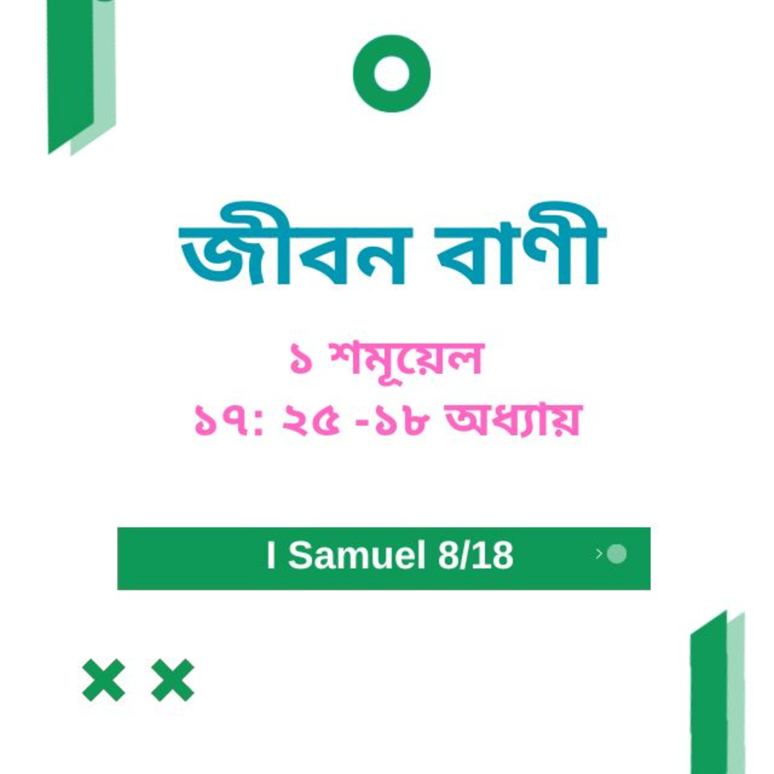 Bengali Bible Study 0373 ১ শমূয়েল 17 : 25 - Ch 18 Word Resounds Today Jeeban Bani For Thru The Bible episode artwork