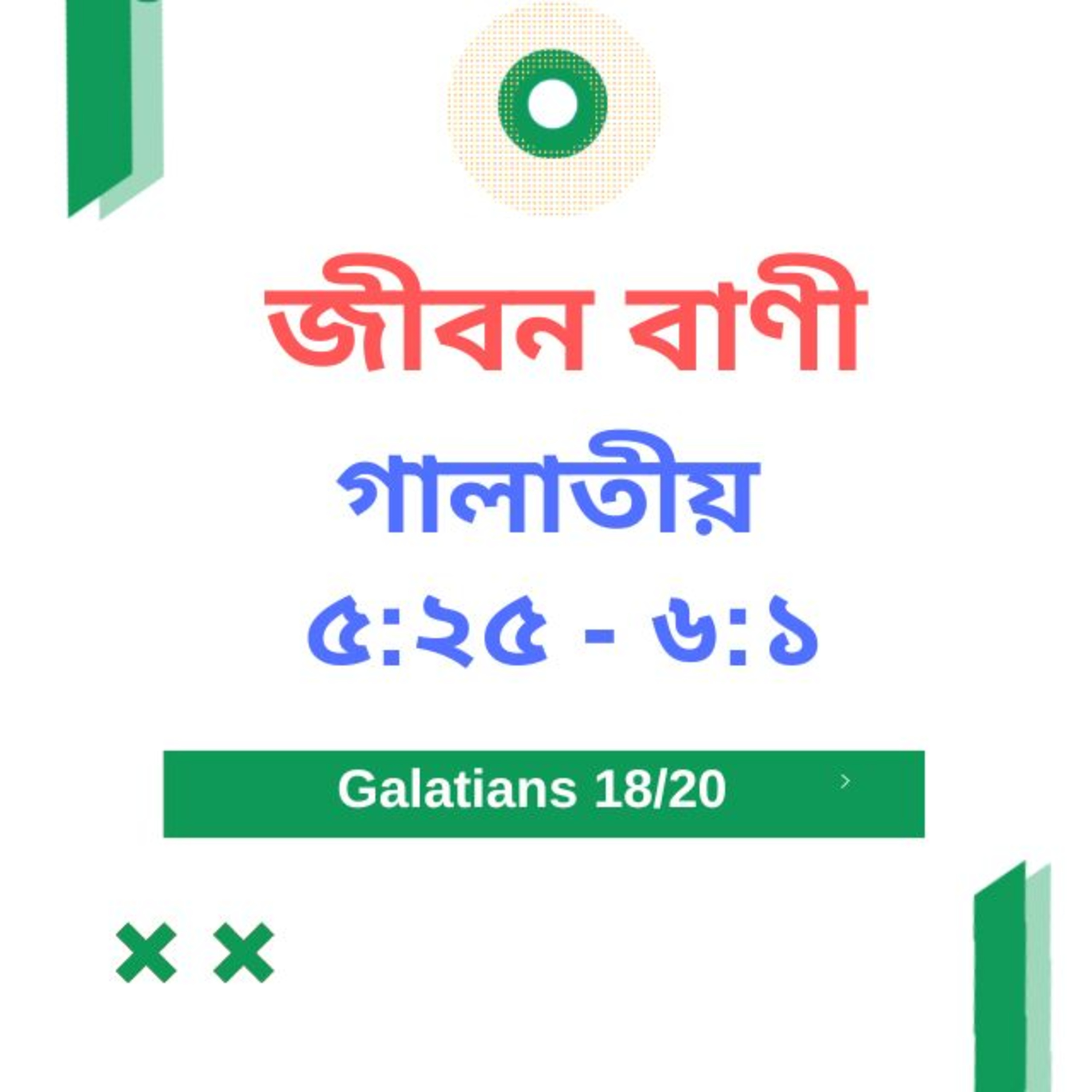 Bengali Bible Study 0599 গালাতীয় ৫ :২৫ - ৬ :১ Word Resounds Today Jeeban Bani For Thru The Bible episode artwork