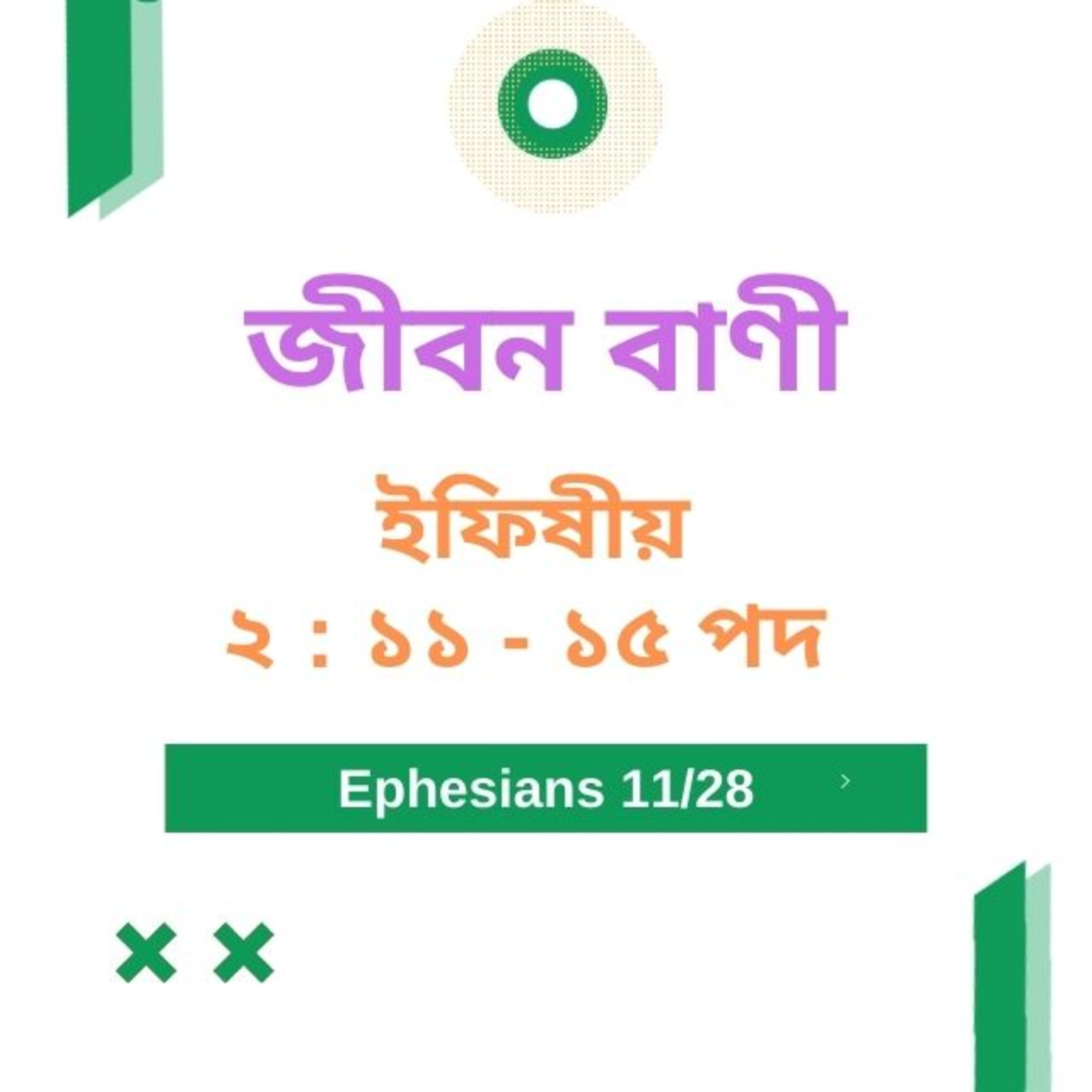 Bengali Bible Study 0666 ইফিষীয় ২ : ১ ১  - ১ ৫  Word Resounds Today Jeeban Bani For Thru The Bible episode artwork