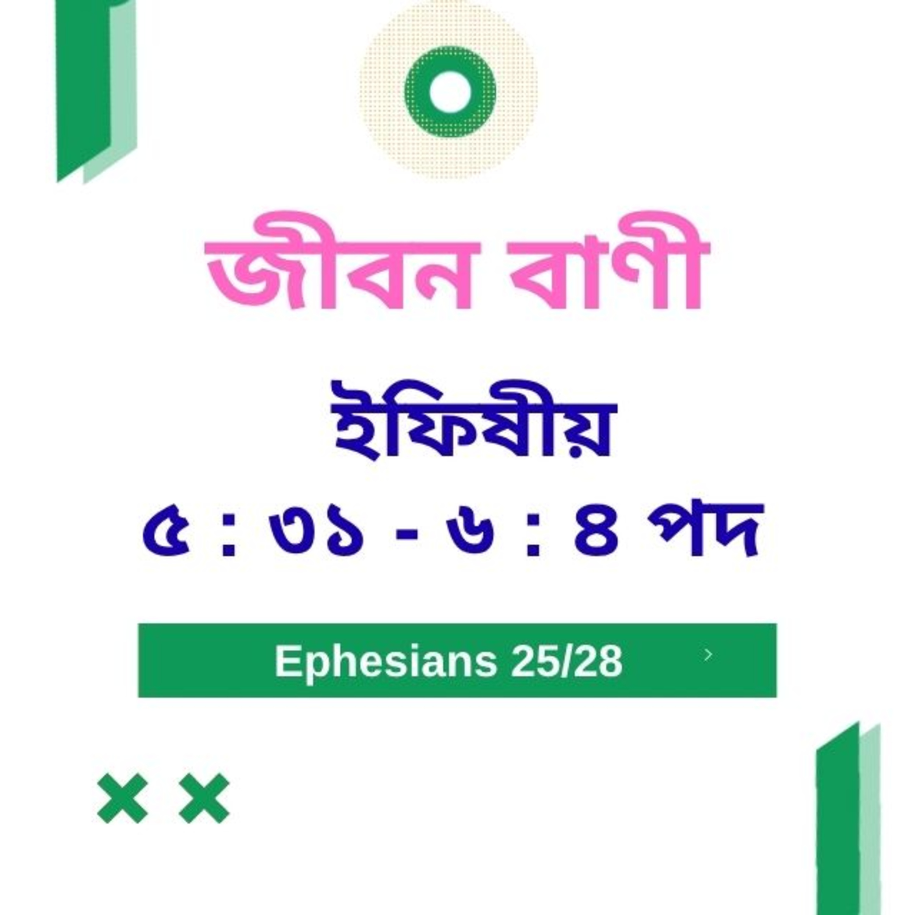 Bengali Bible Study 0681 ইফিষীয় ৫ : ৩ ১ - ৬ : ৪ পদ  Word Resounds Today Jeeban Bani For Thru The Bible episode artwork