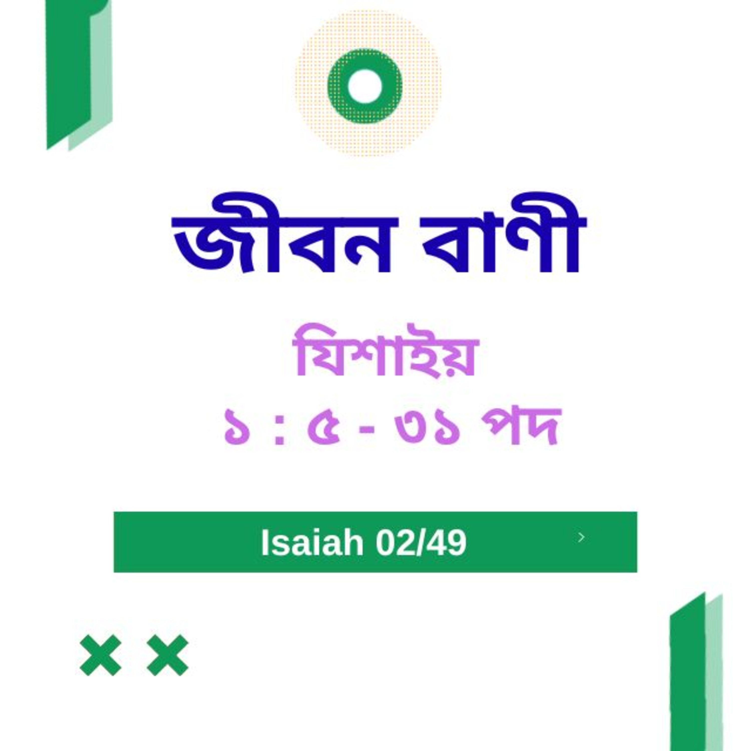 Bengali Bible Study 0772 যিশাইয় ১ : ৫ - ৩১ পদ  Word Resounds Today Jeeban Bani For Thru The Bible episode artwork