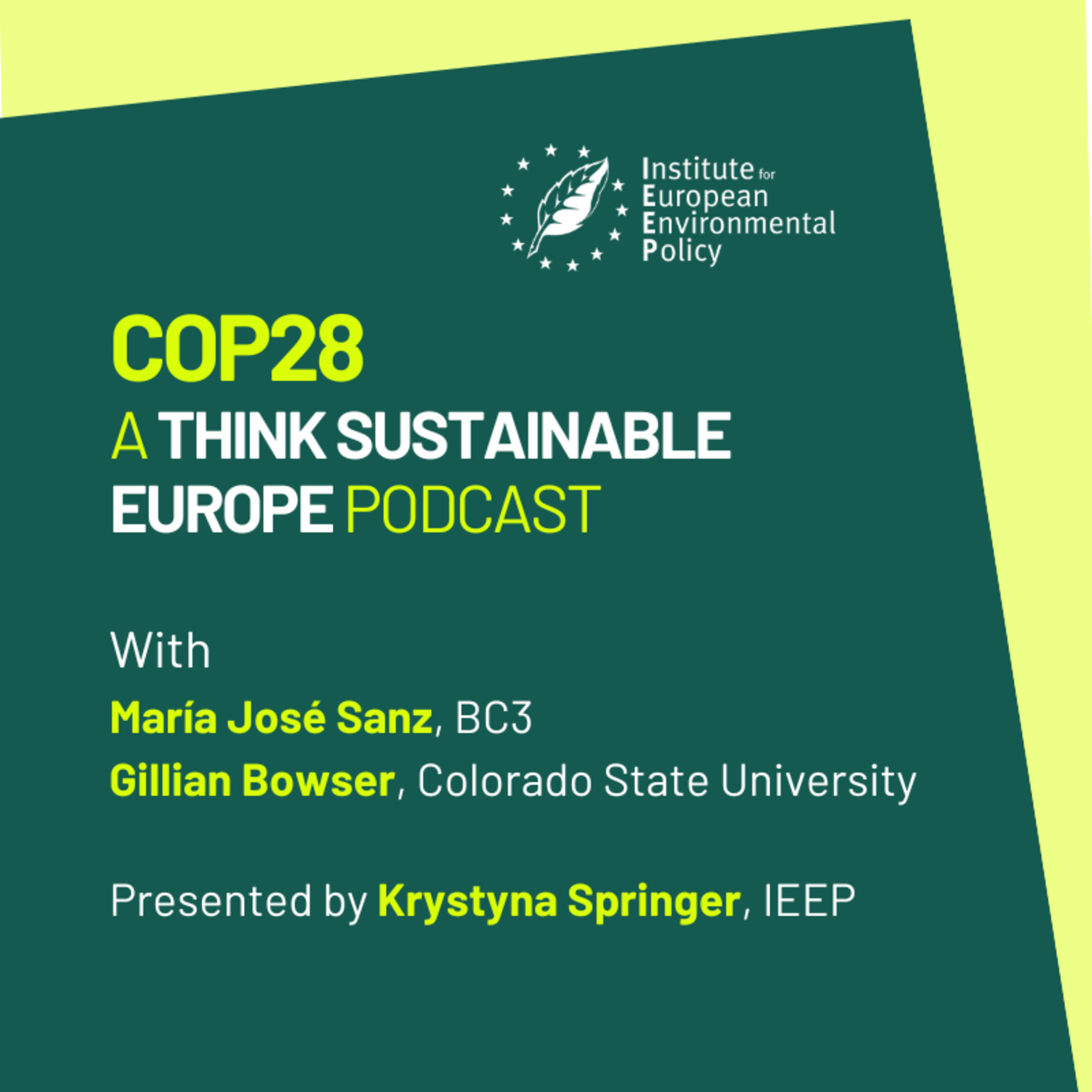 Podcast | COP28 - Think Sustainable Europe episode artwork
