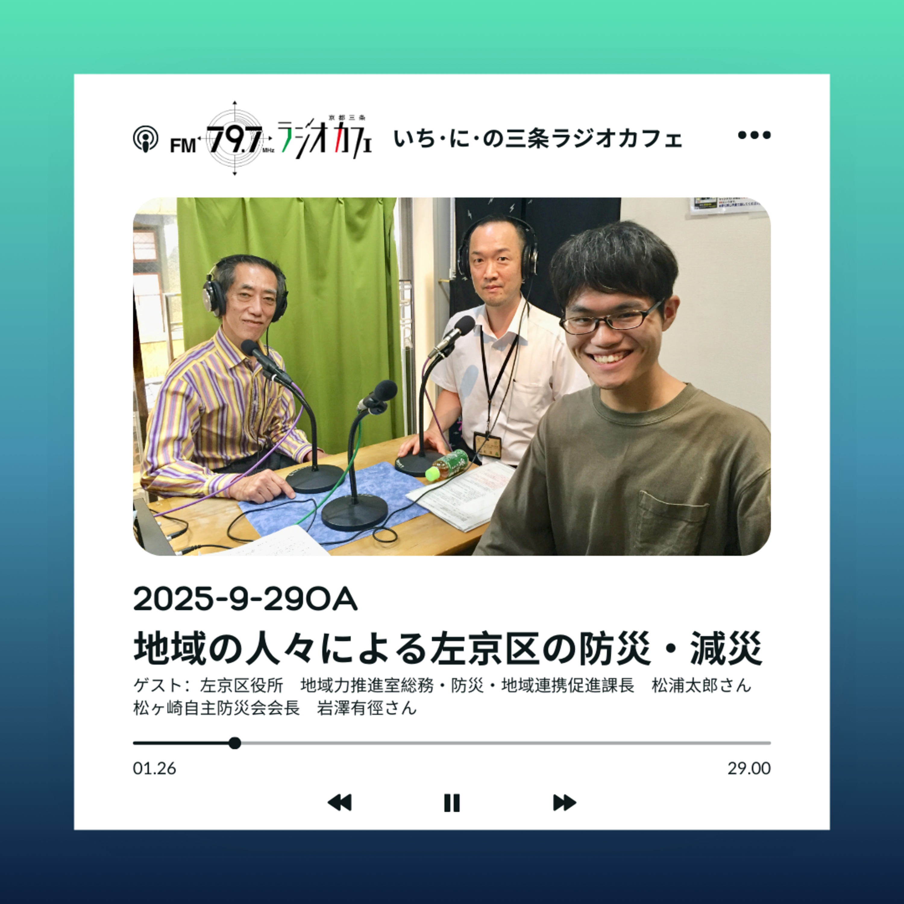 2025-9-29OA 地域の人々による左京区の防災・減災 episode artwork