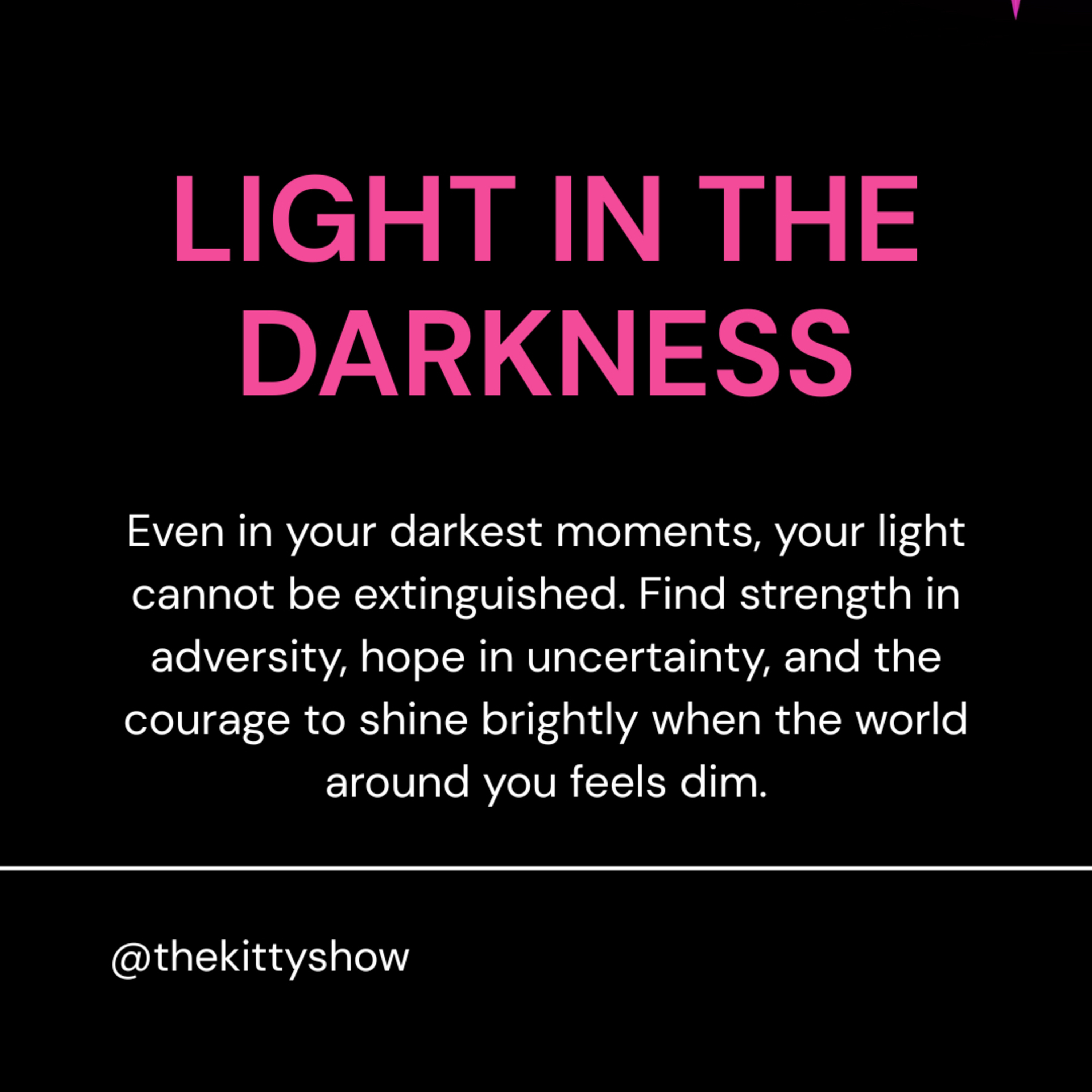 Light In The Darkness  episode artwork